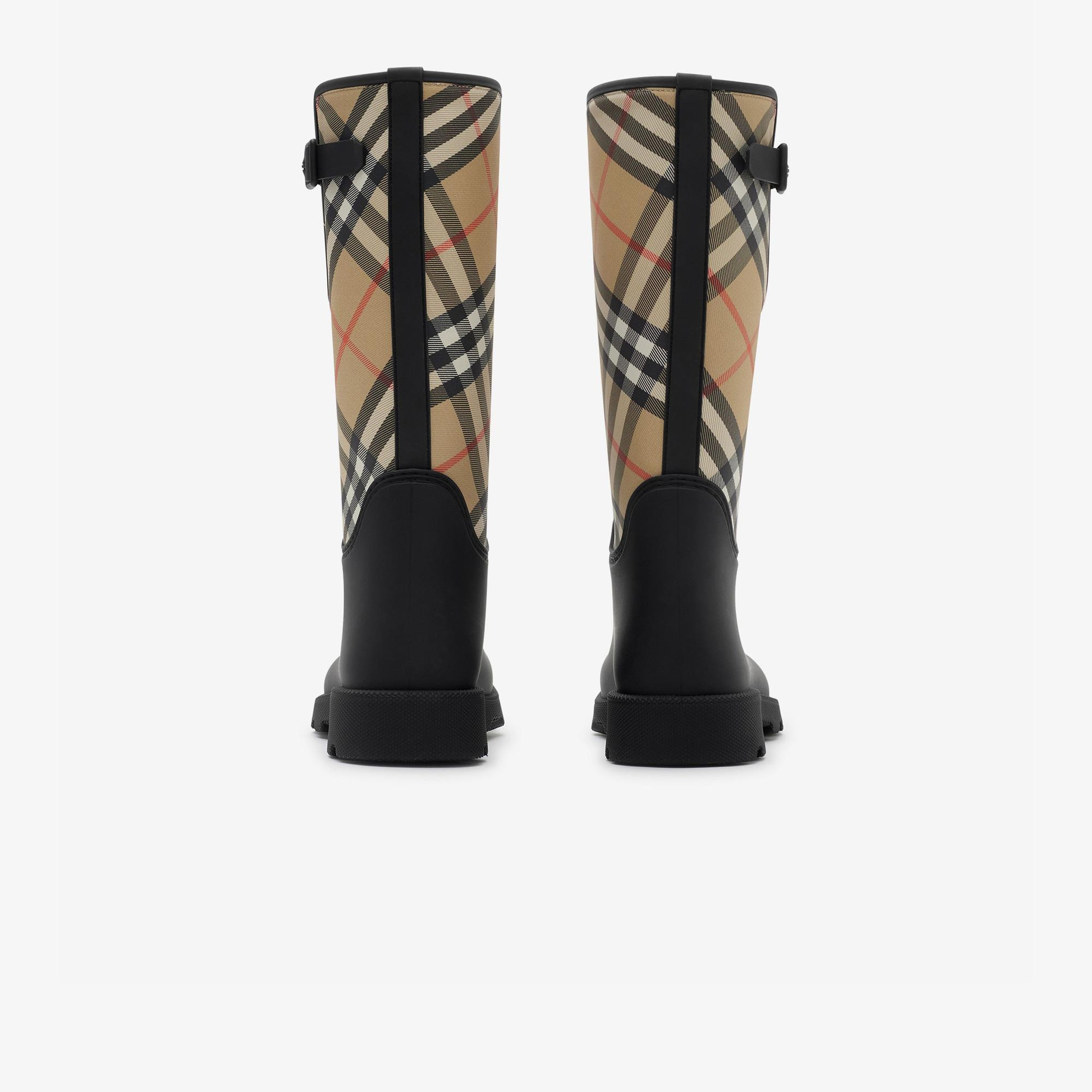 Burberry Rubber Marsh Stamp High Kadın Siyah Çizme