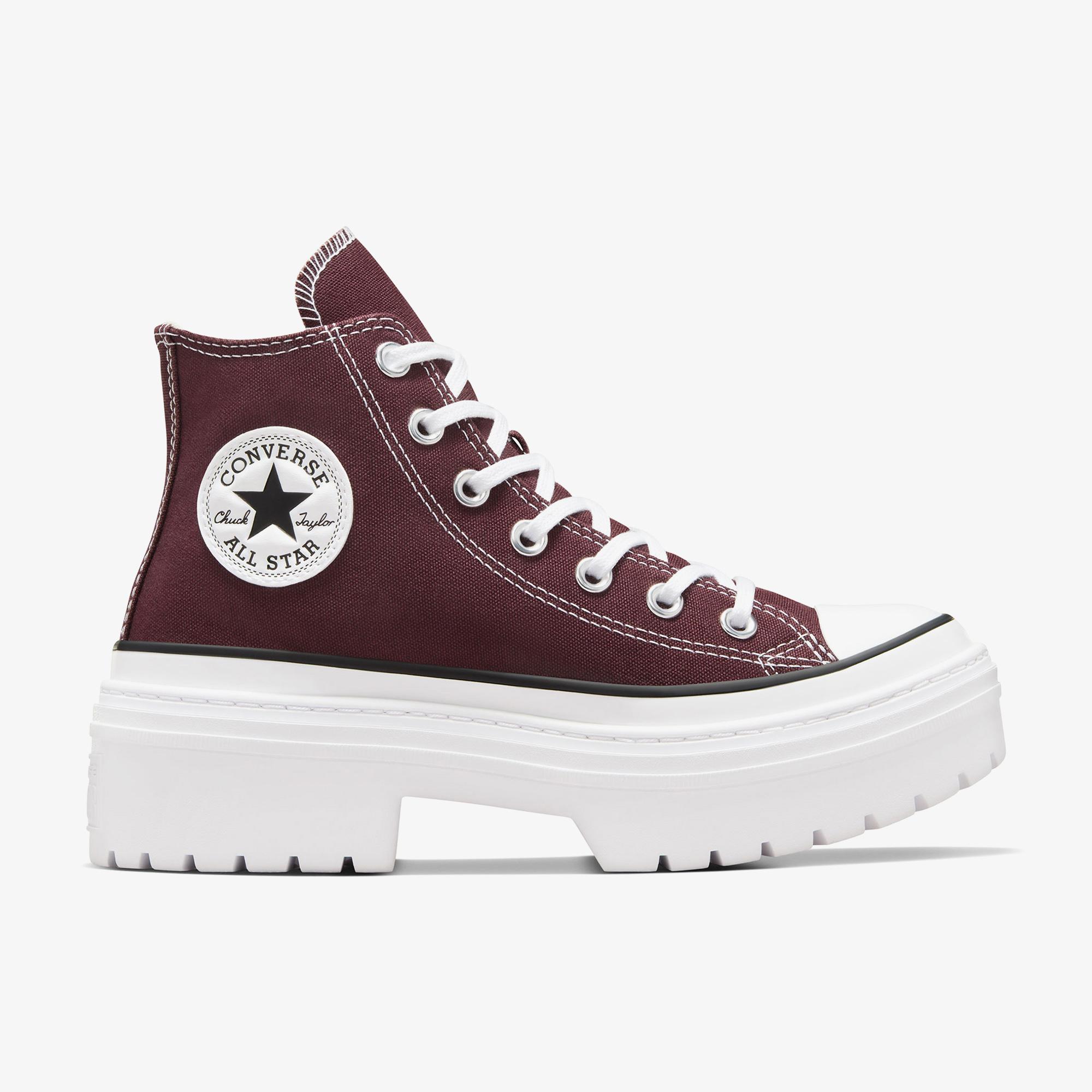 Converse Chuck Taylor All Star Lugged Heel Kadın Bordo Platform Sneaker