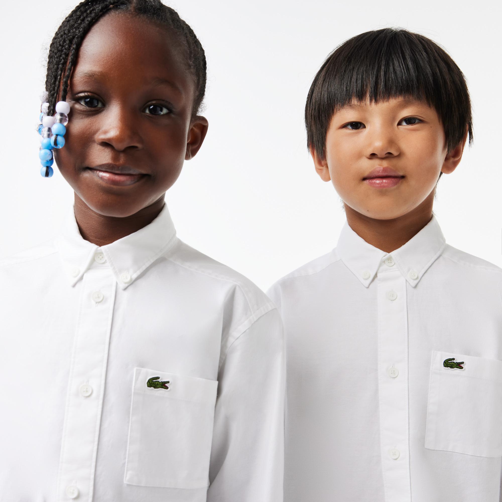 Lacoste Çocuk Uzun Kollu Beyaz Gömlek