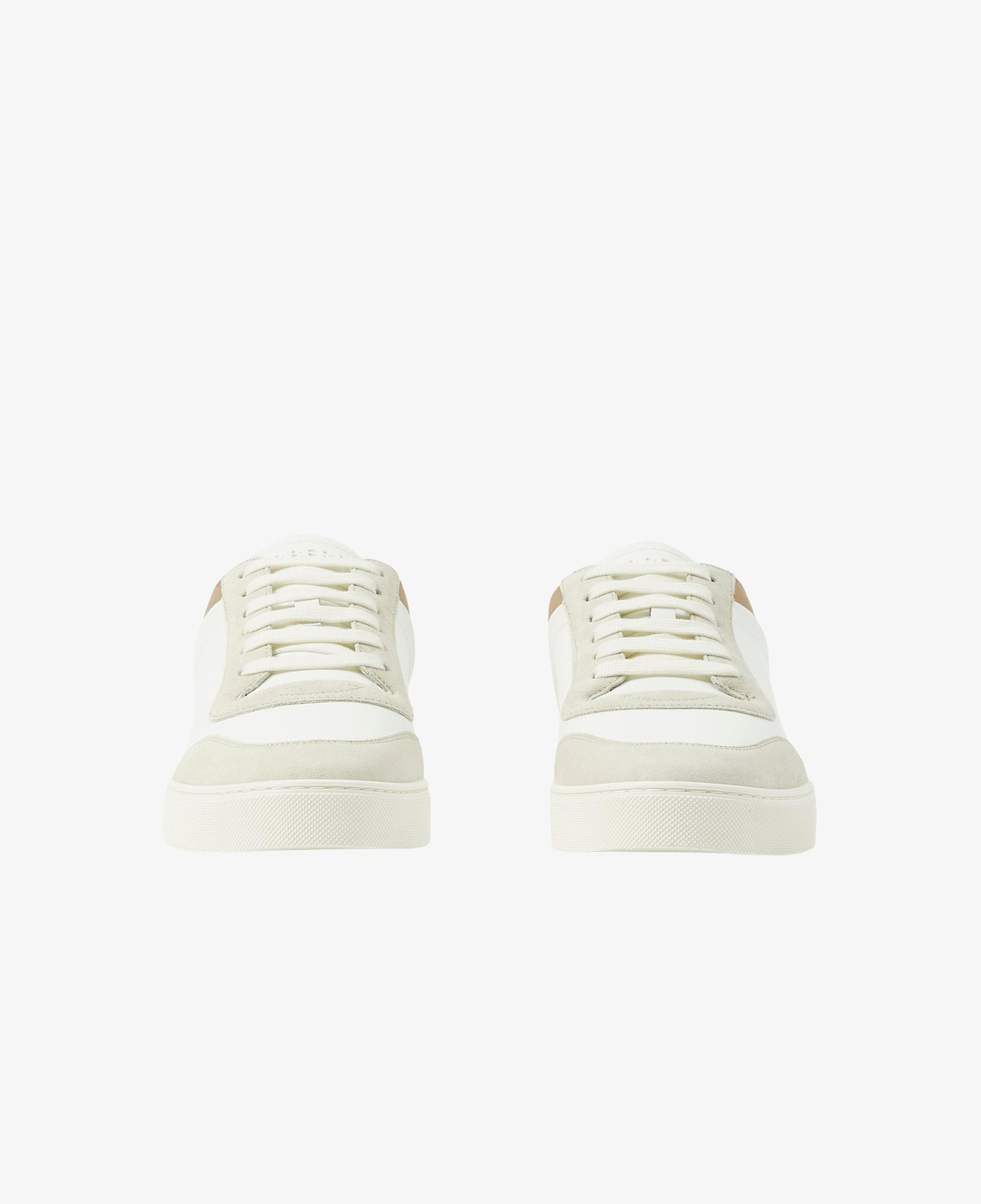 Burberry Leather, Suede and Check Erkek Beyaz Sneaker