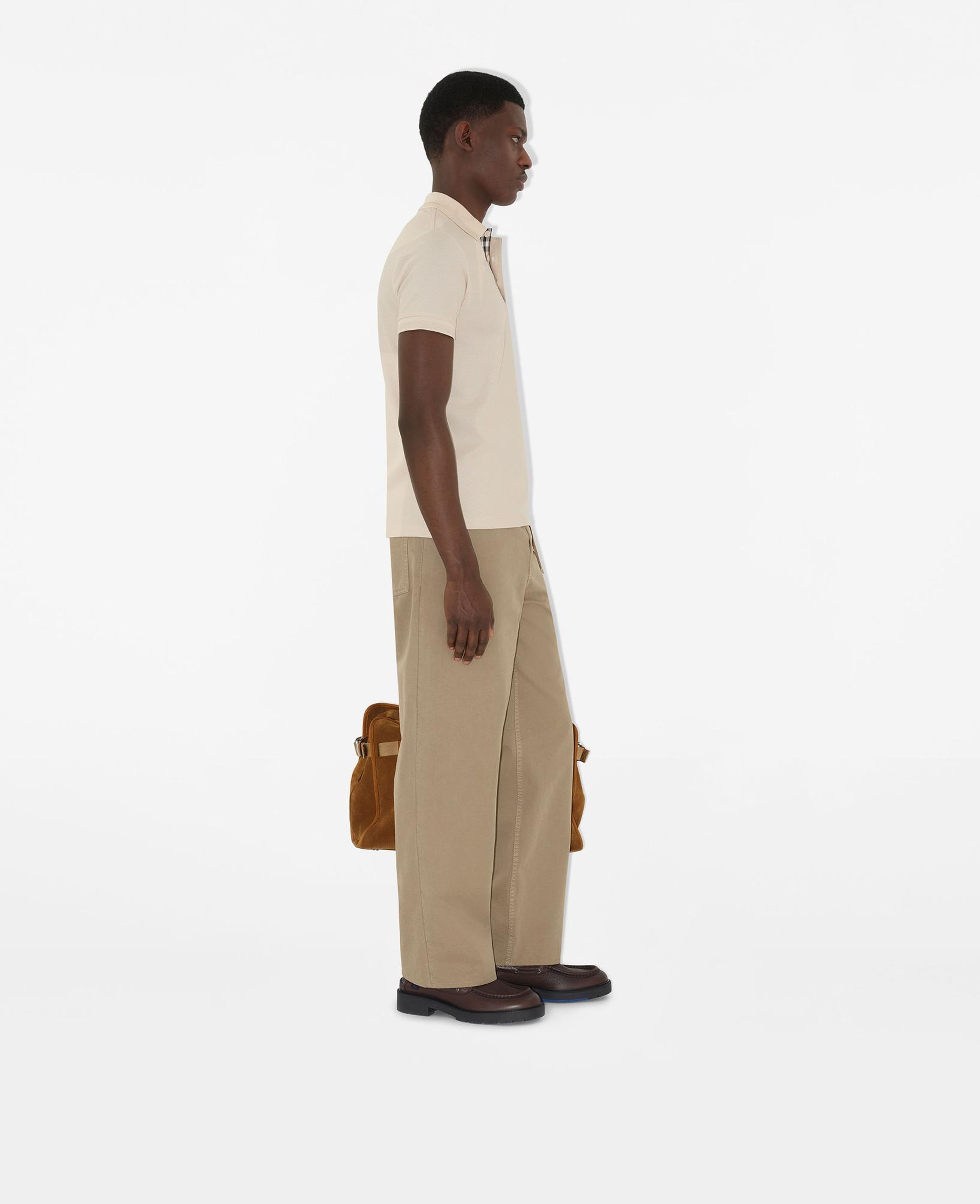 Burberry Eddie Cotton Erkek Krem Polo