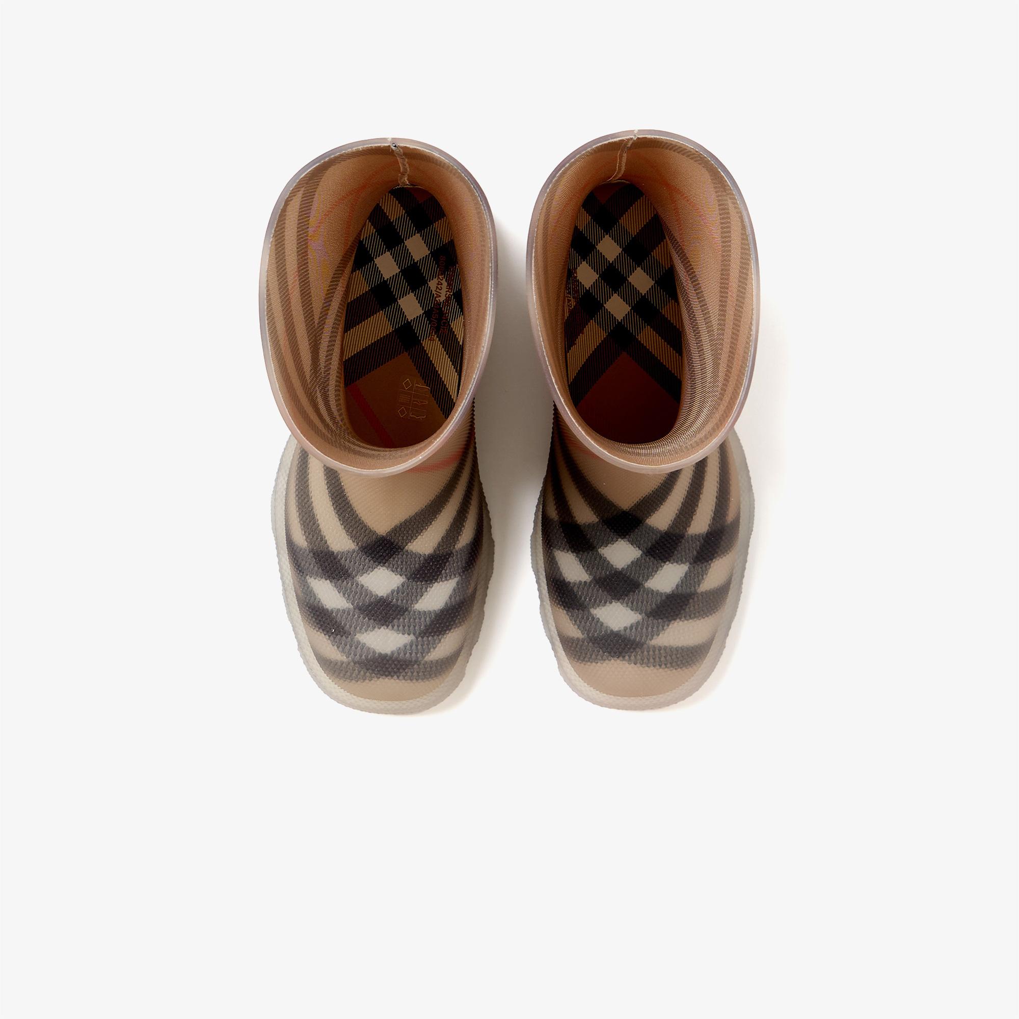 Burberry Check Rubber Marsh High Çocuk Bej Bot