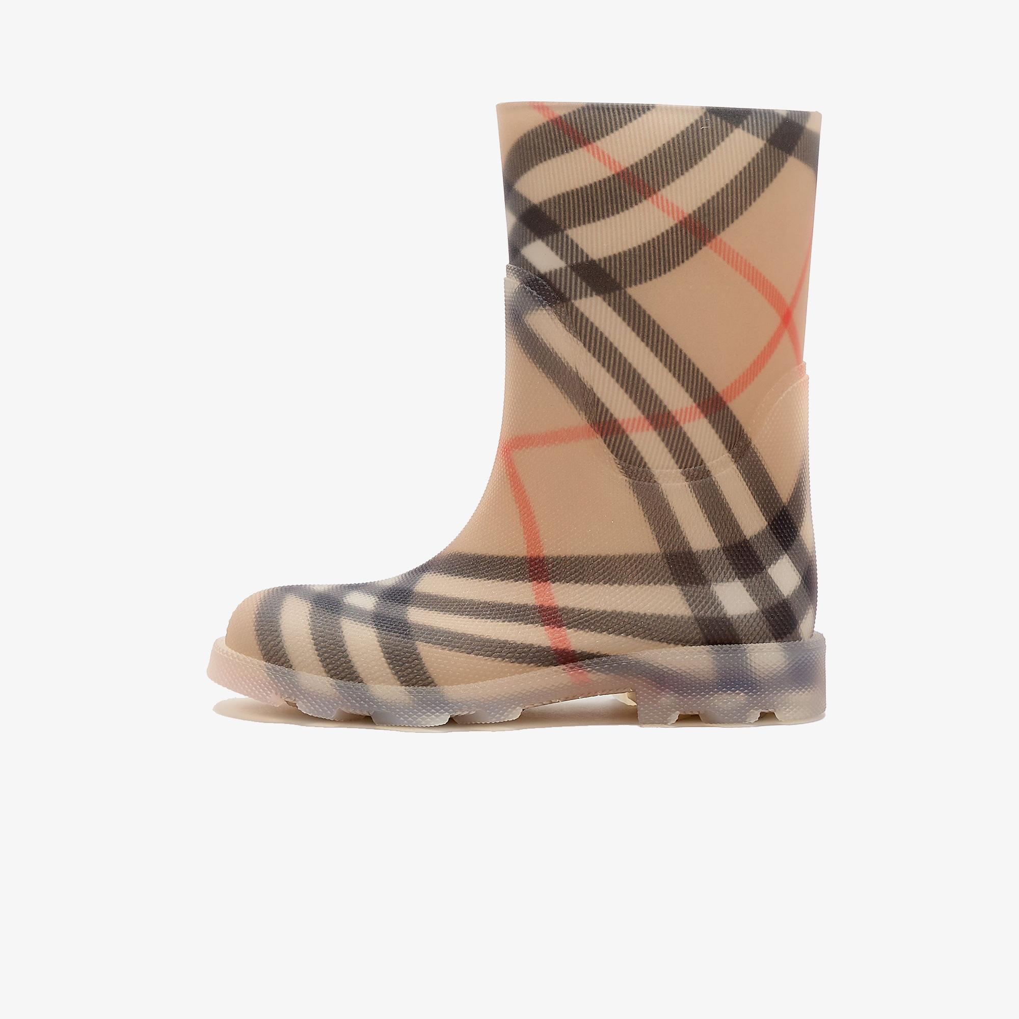 Burberry Check Rubber Marsh High Çocuk Bej Bot