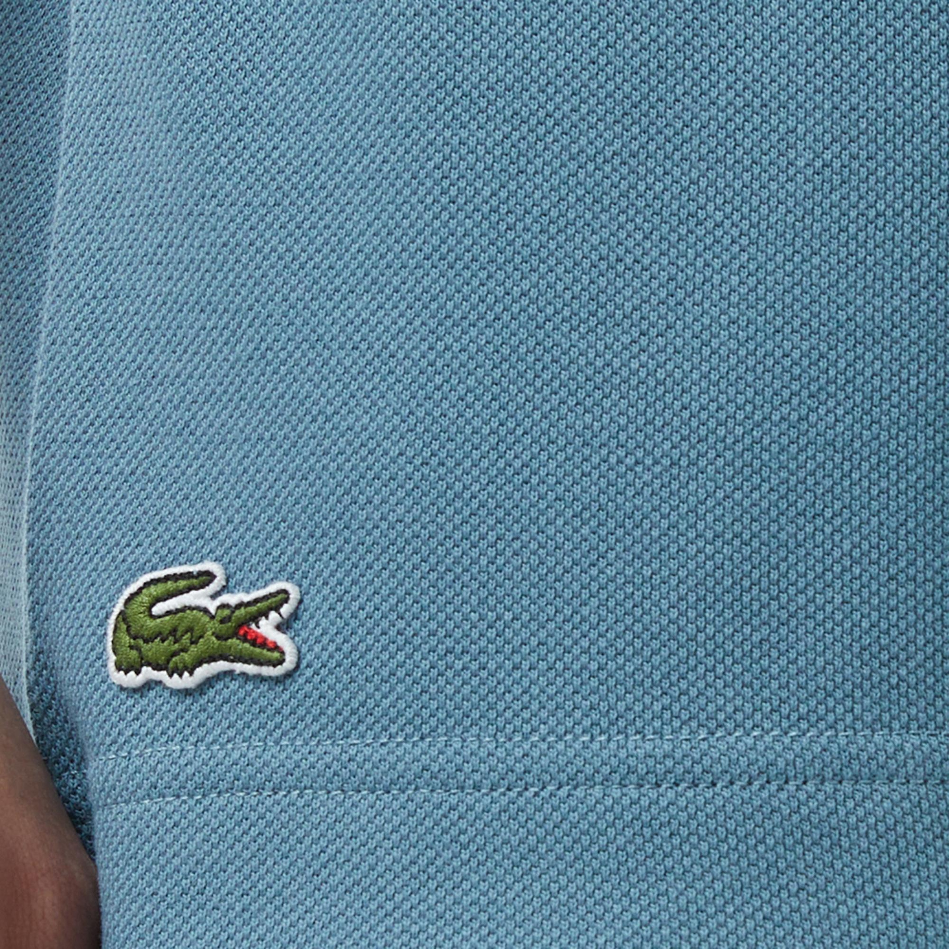 Lacoste Erkek Oversize Fit Bisiklet Yaka Baskılı Mavi T-Shirt