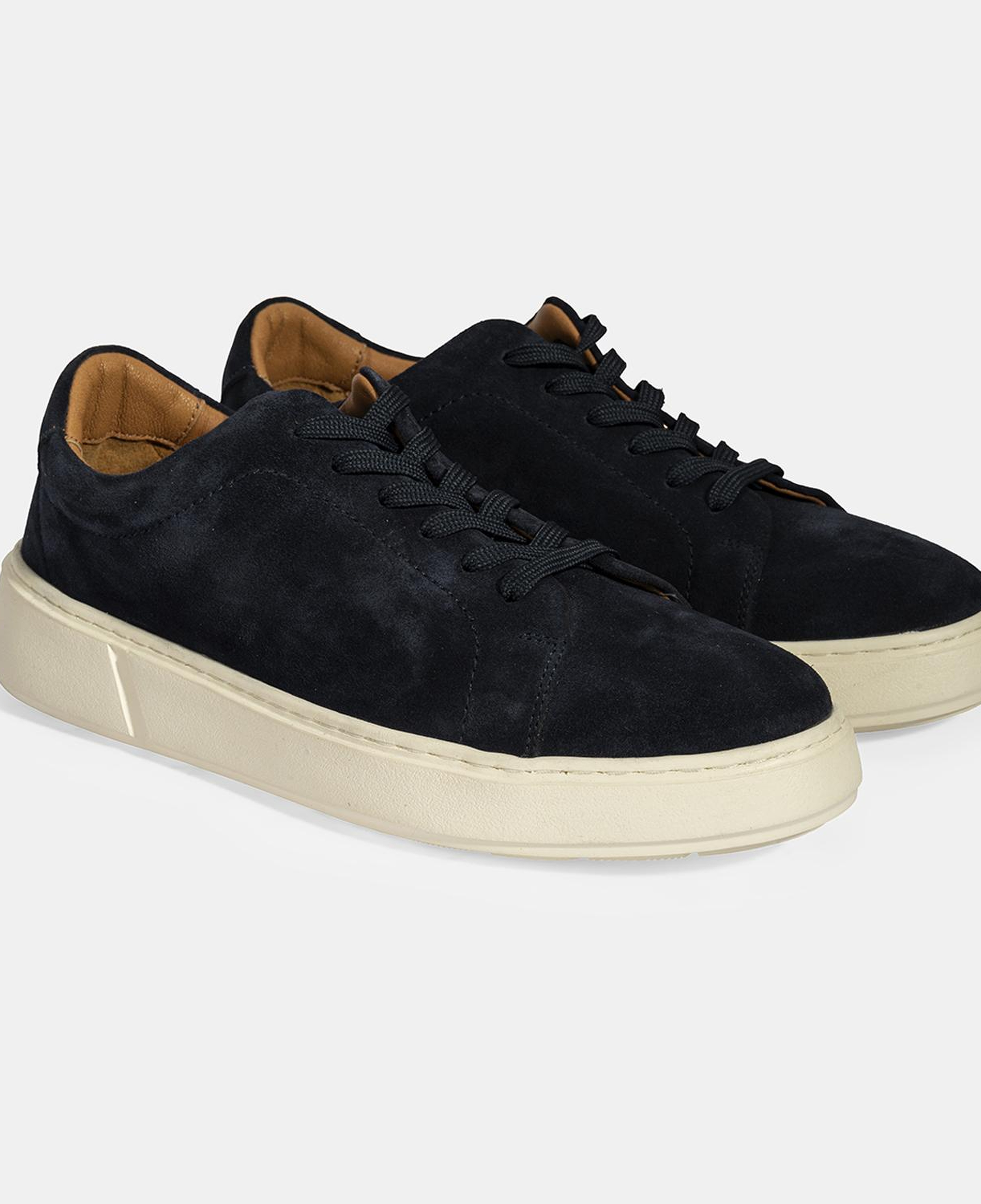 Erkek Lacivert Bağcıklı Süet Spor Ayakkabı