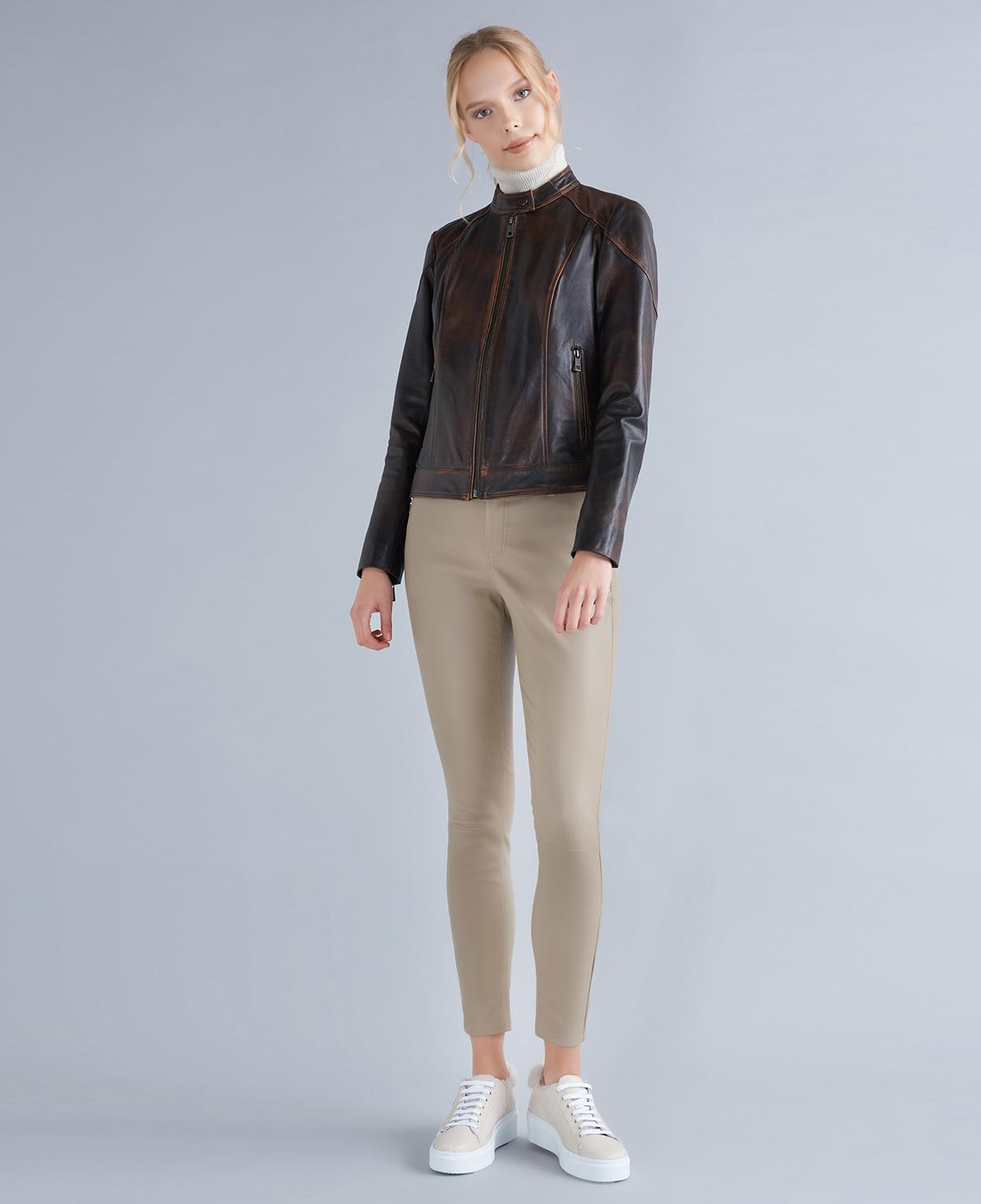 Roisin Kadın Deri Stretch Pantolon