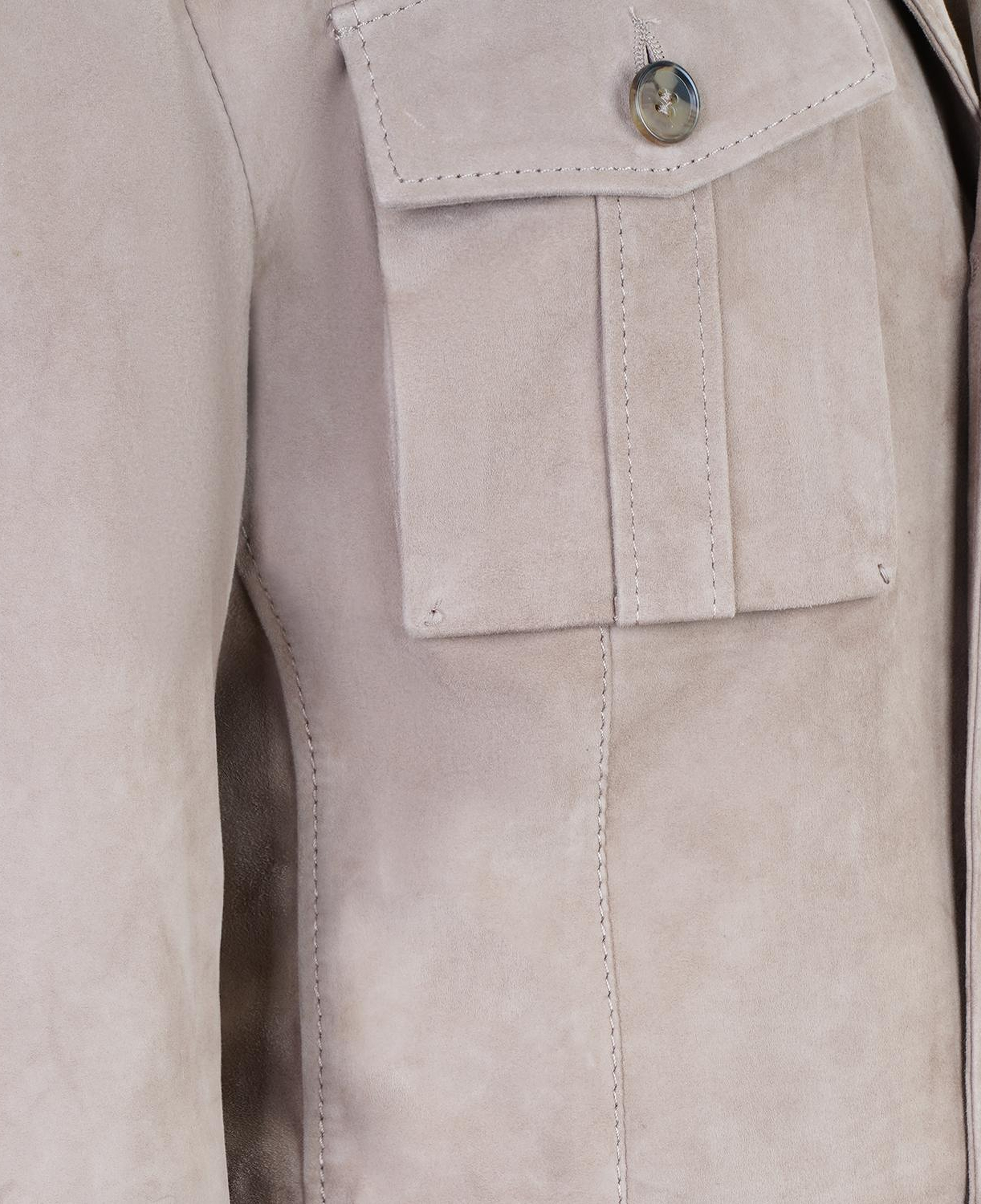 Antonin Kahve Erkek Süet Deri Safari Ceket