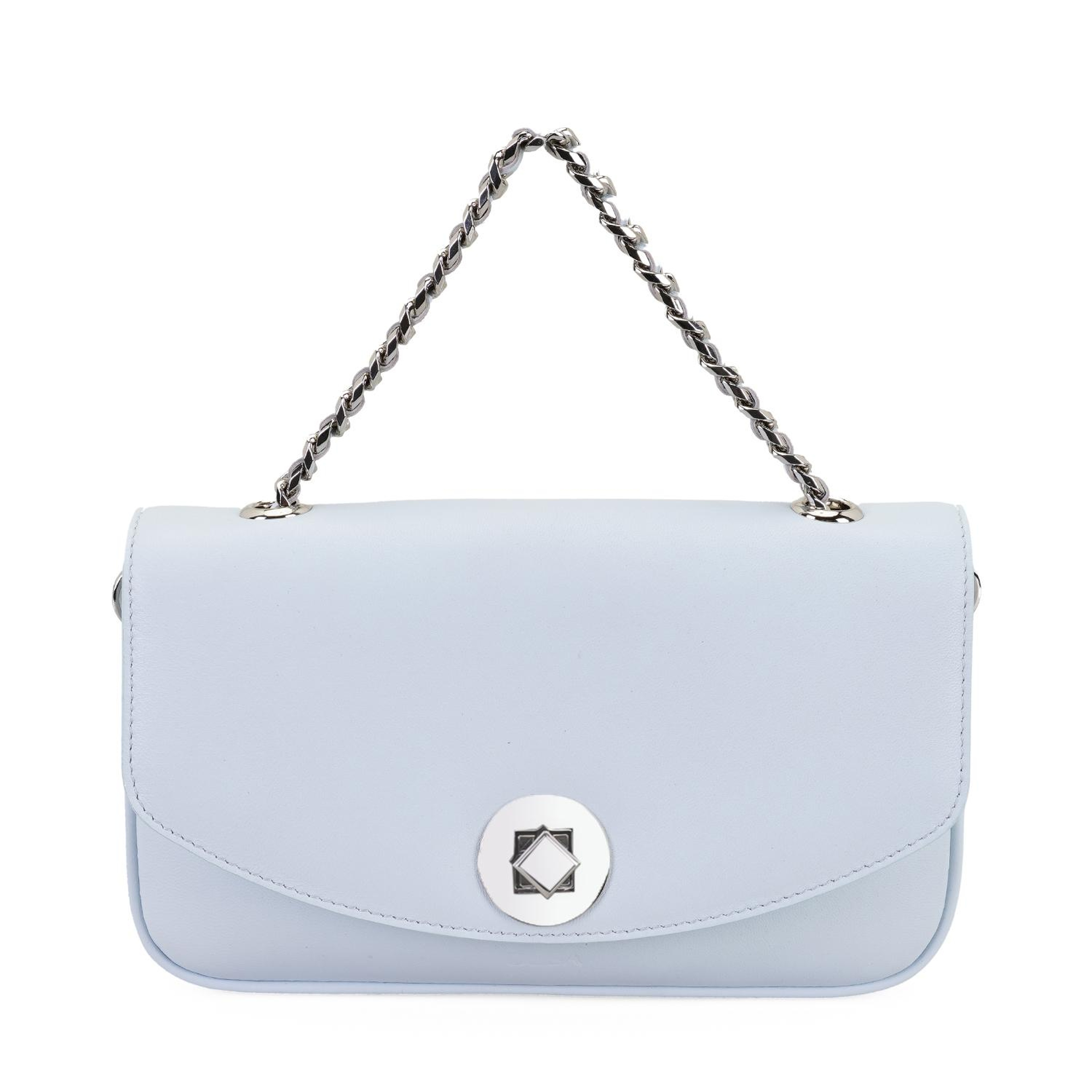 Karla Mavi Kadın Deri Omuz Çantası