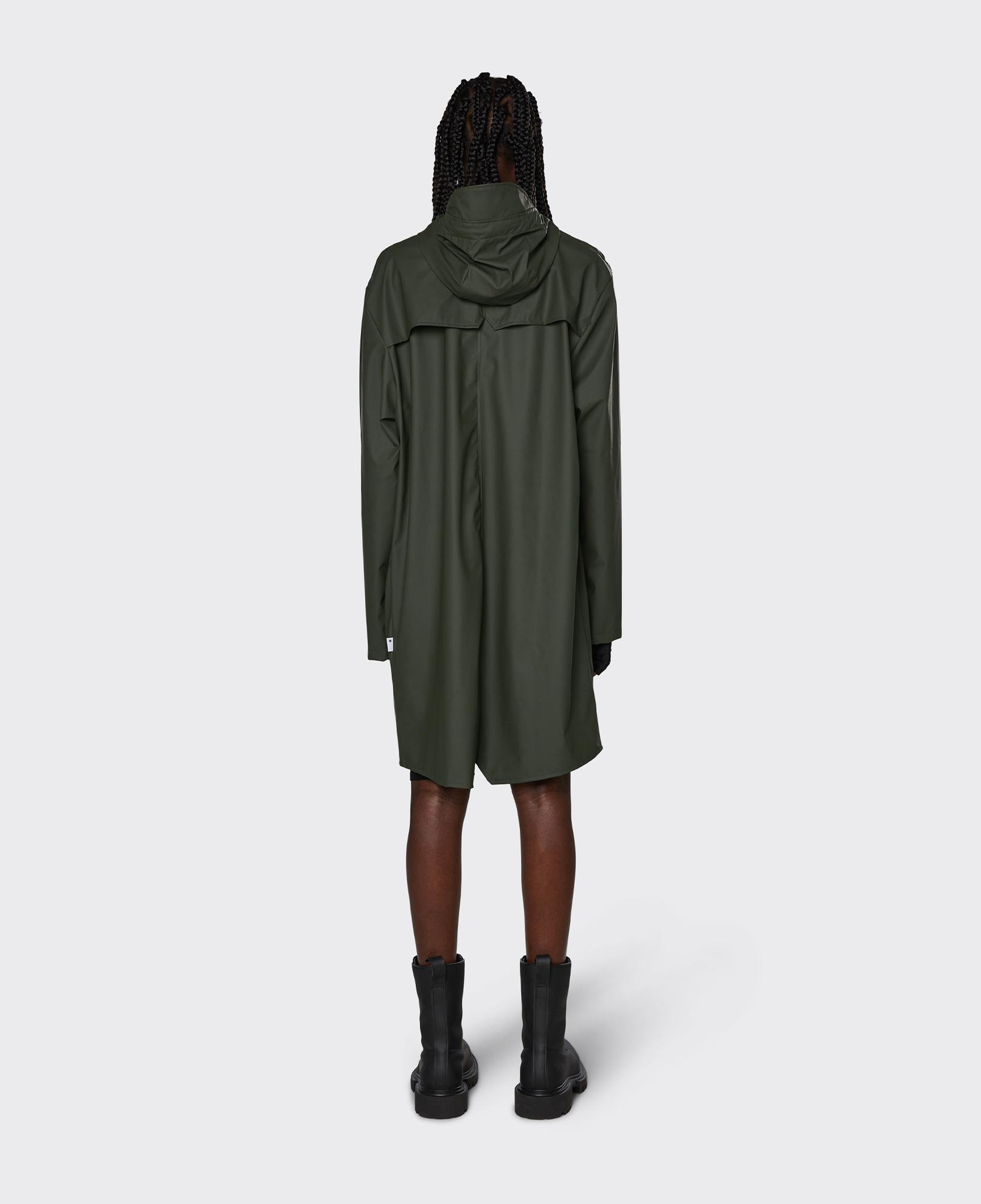 Rains Long W3 Unisex Koyu Yeşil Yağmurluk