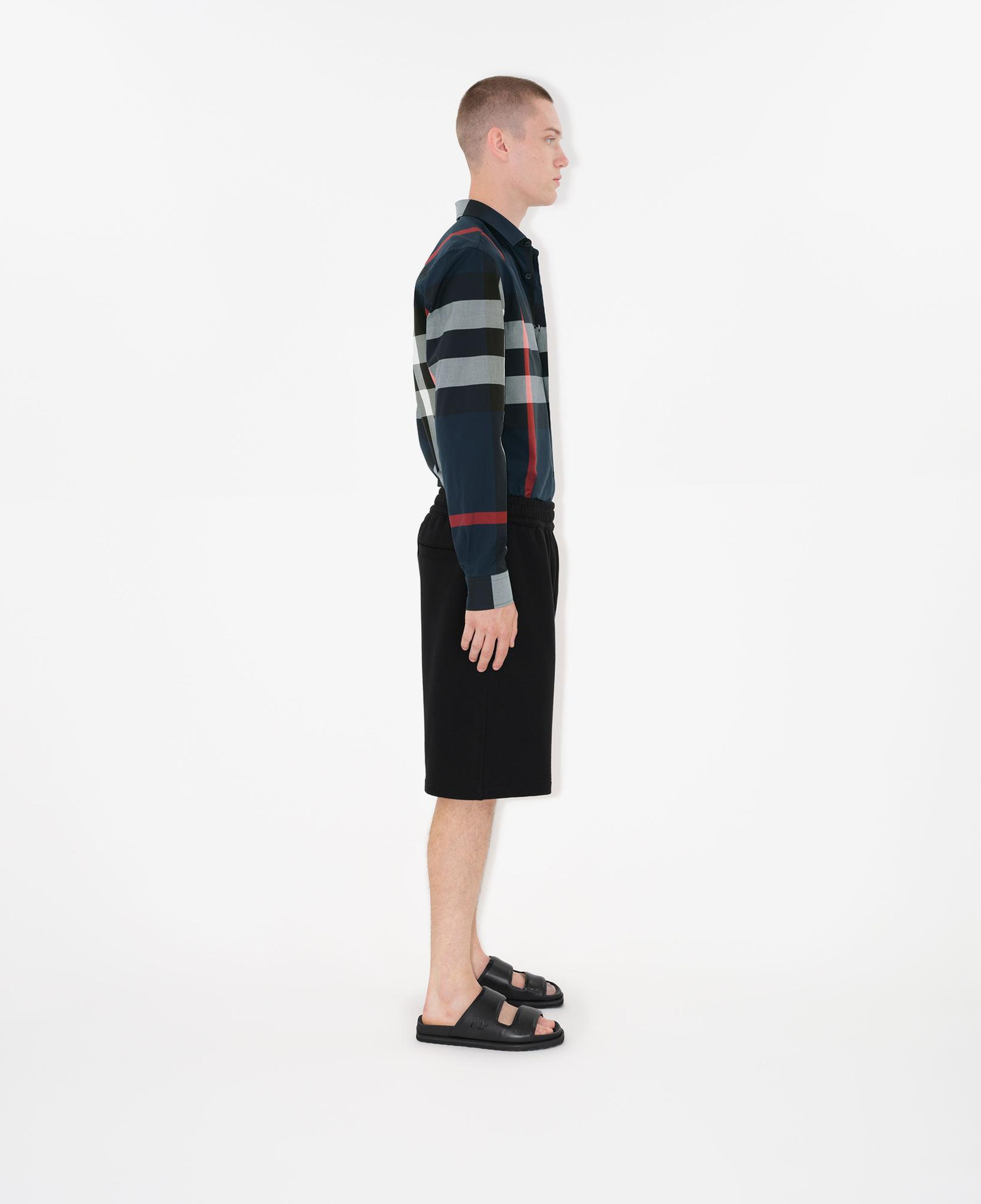 Burberry Check Pamuklu Erkek Lacivert Gömlek