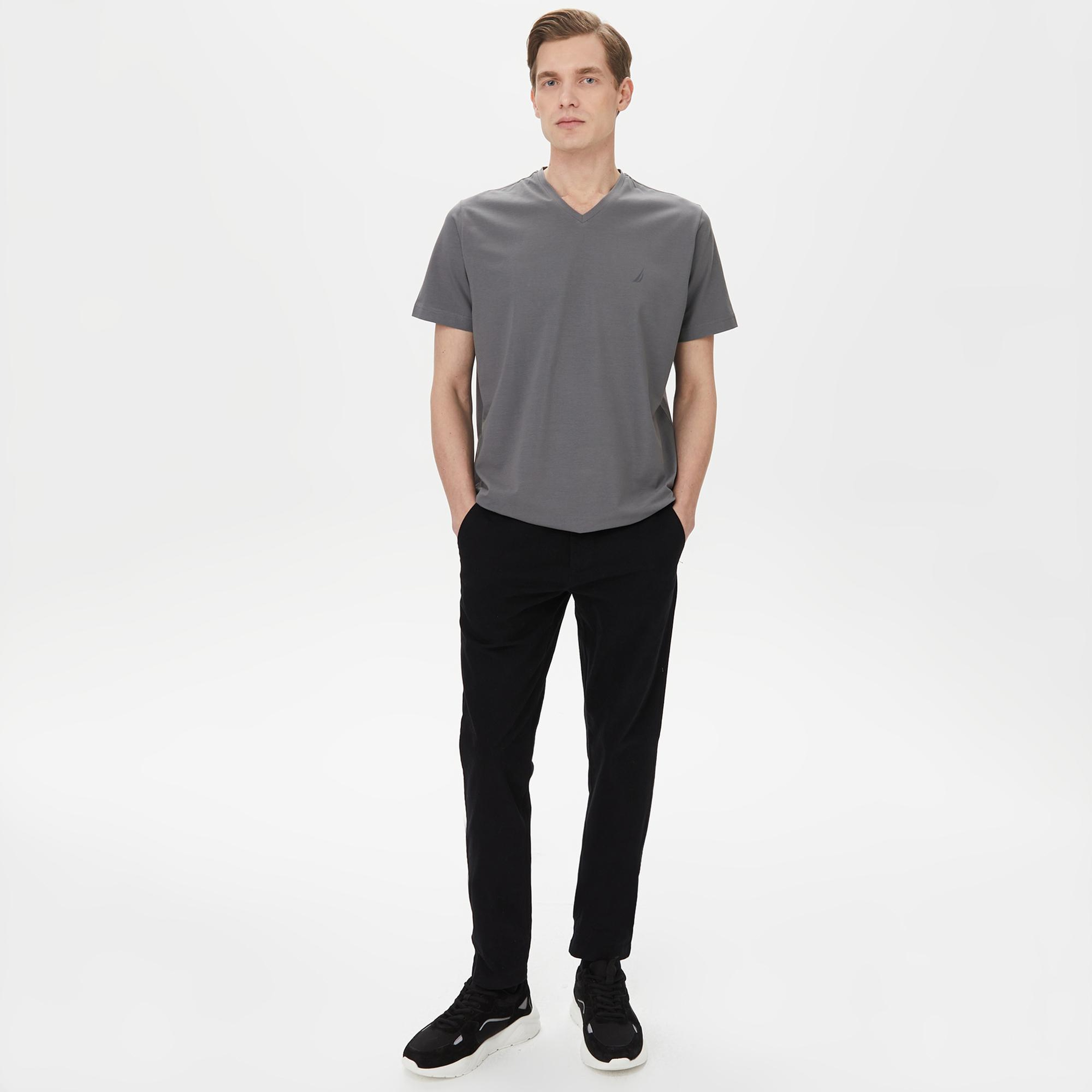 Nautica Erkek Gri Standart Fit T-Shirt