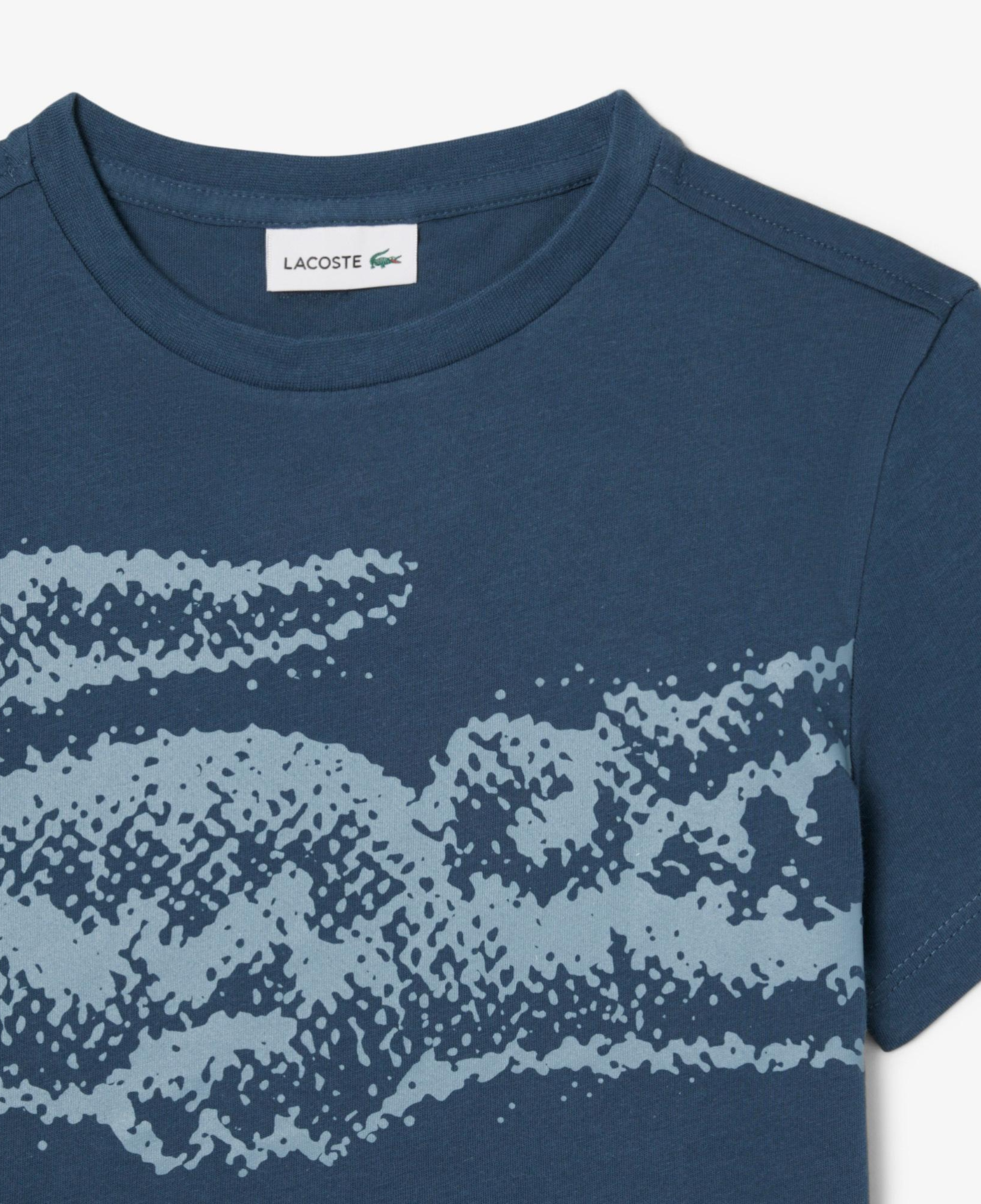 Lacoste Çocuk Bisiklet Yaka Baskılı Lacivert T-Shirt