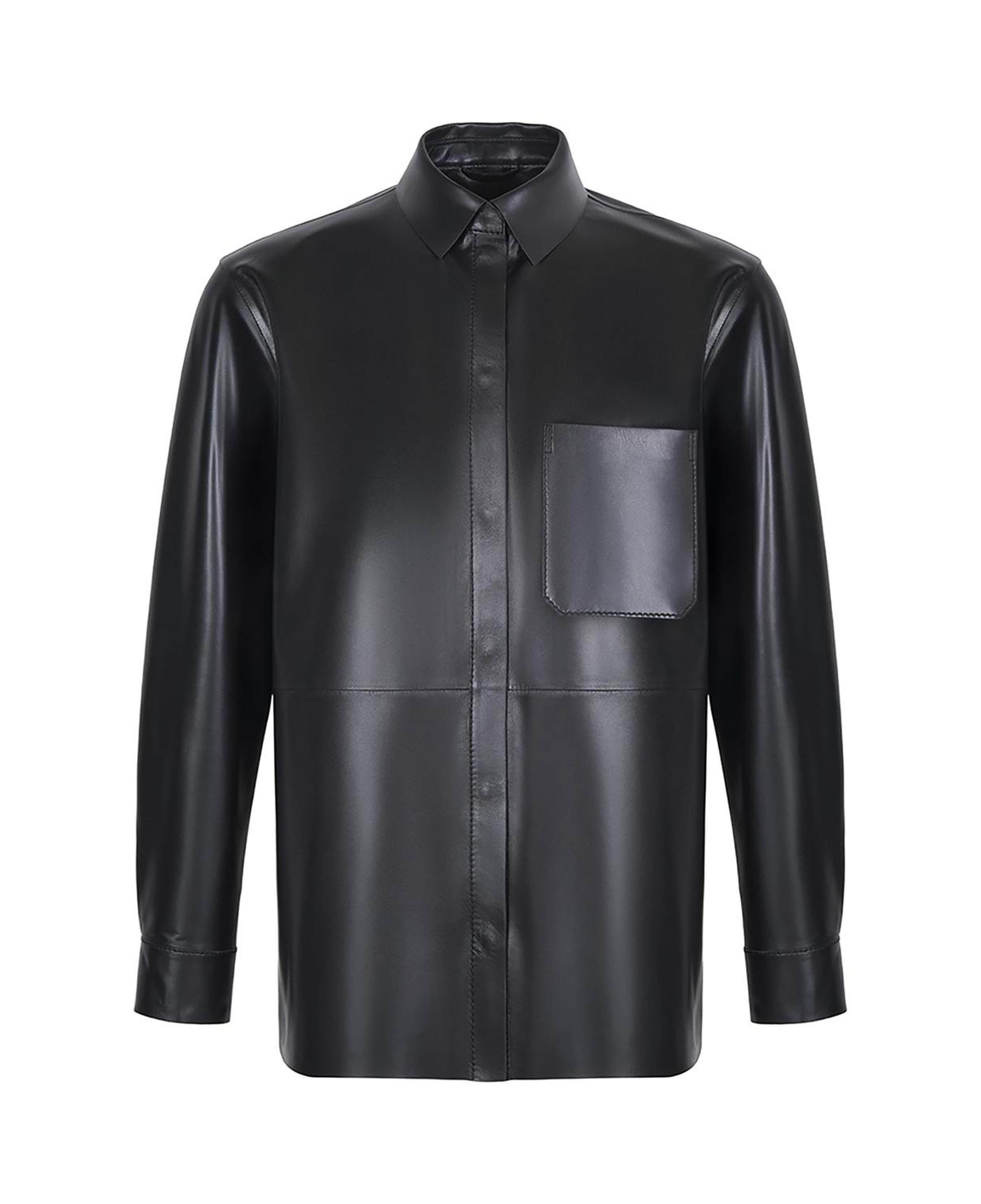 KeinxDesa Siyah Unisex Oversize Deri Gömlek