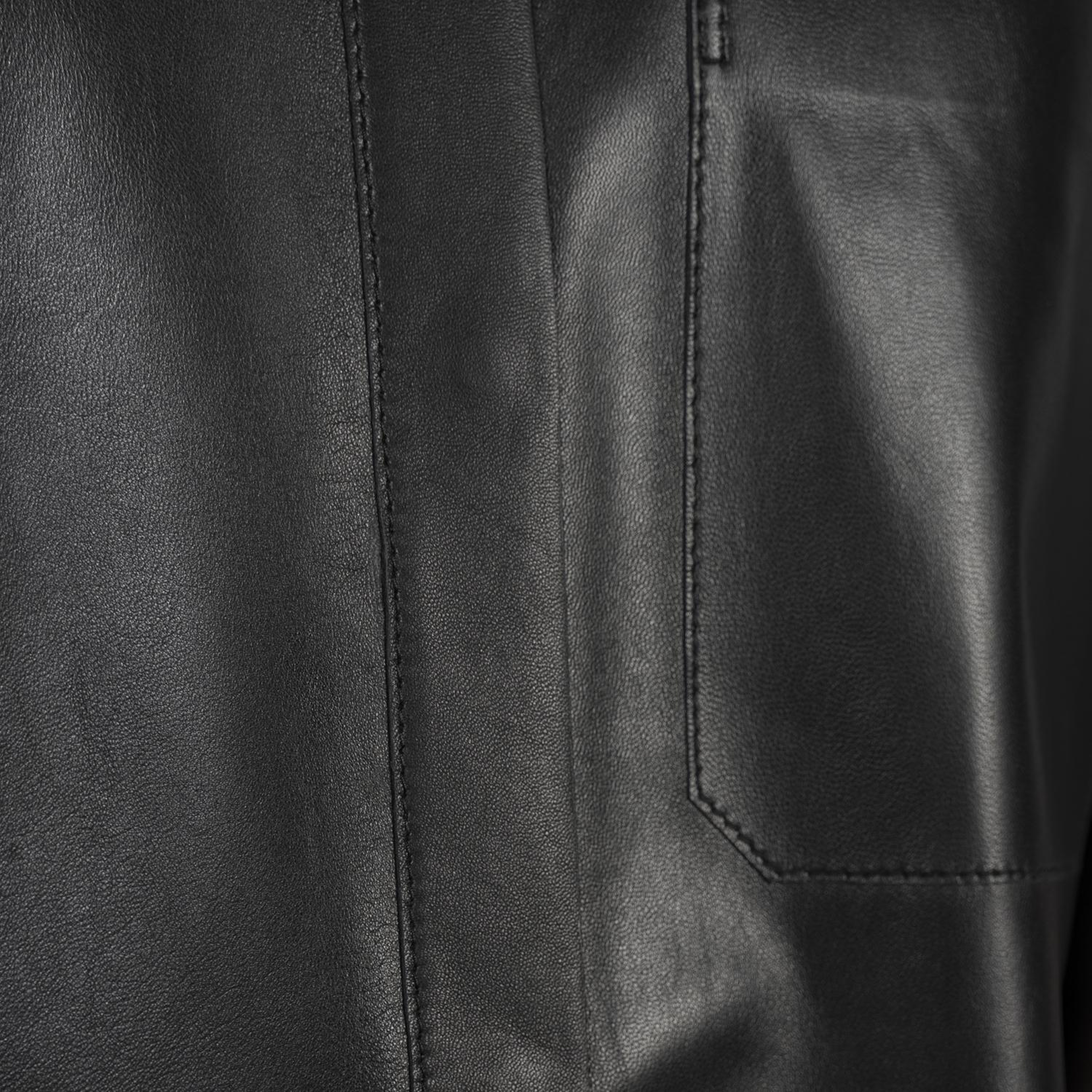 KeinxDesa Siyah Unisex Oversize Deri Gömlek