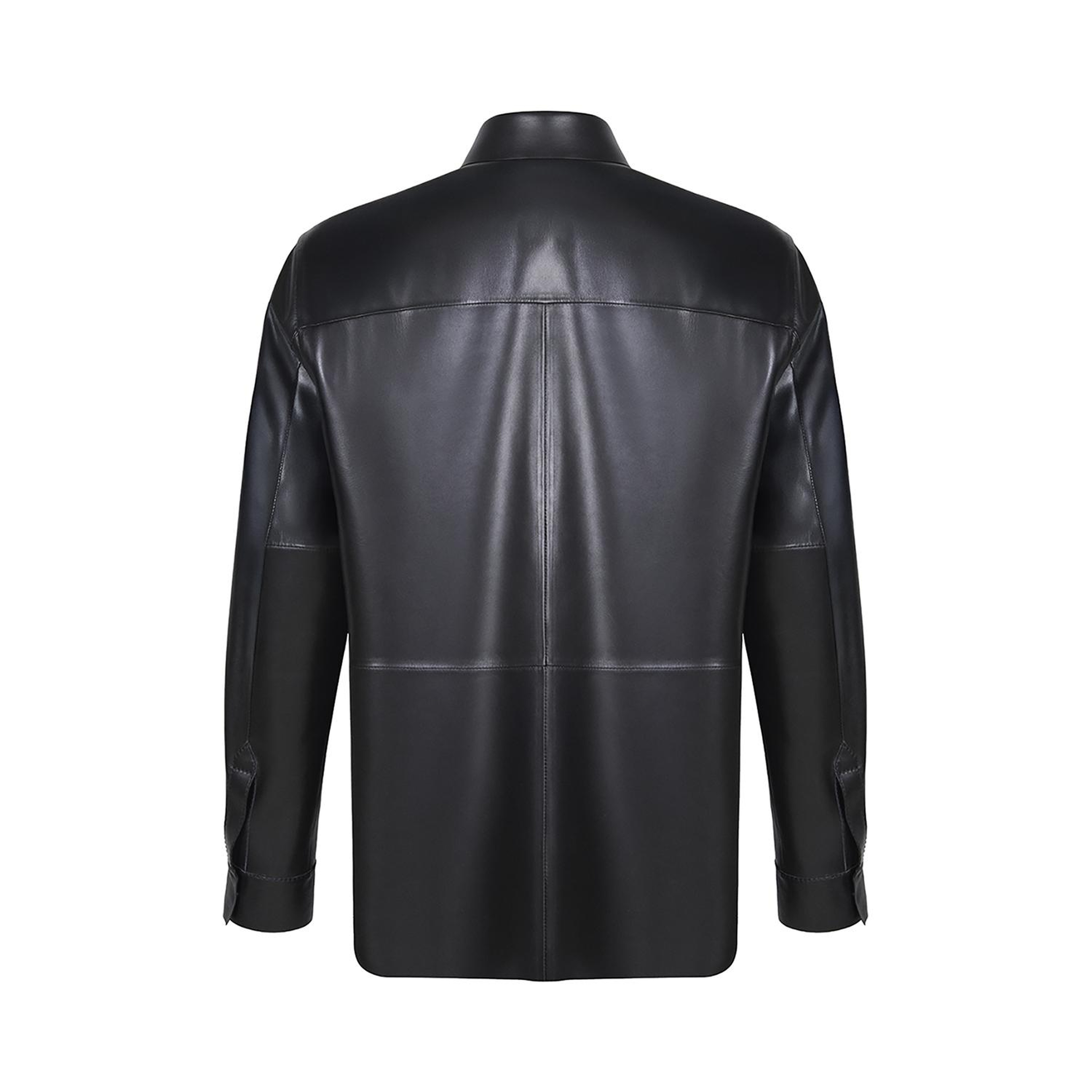 KeinxDesa Siyah Unisex Oversize Deri Gömlek