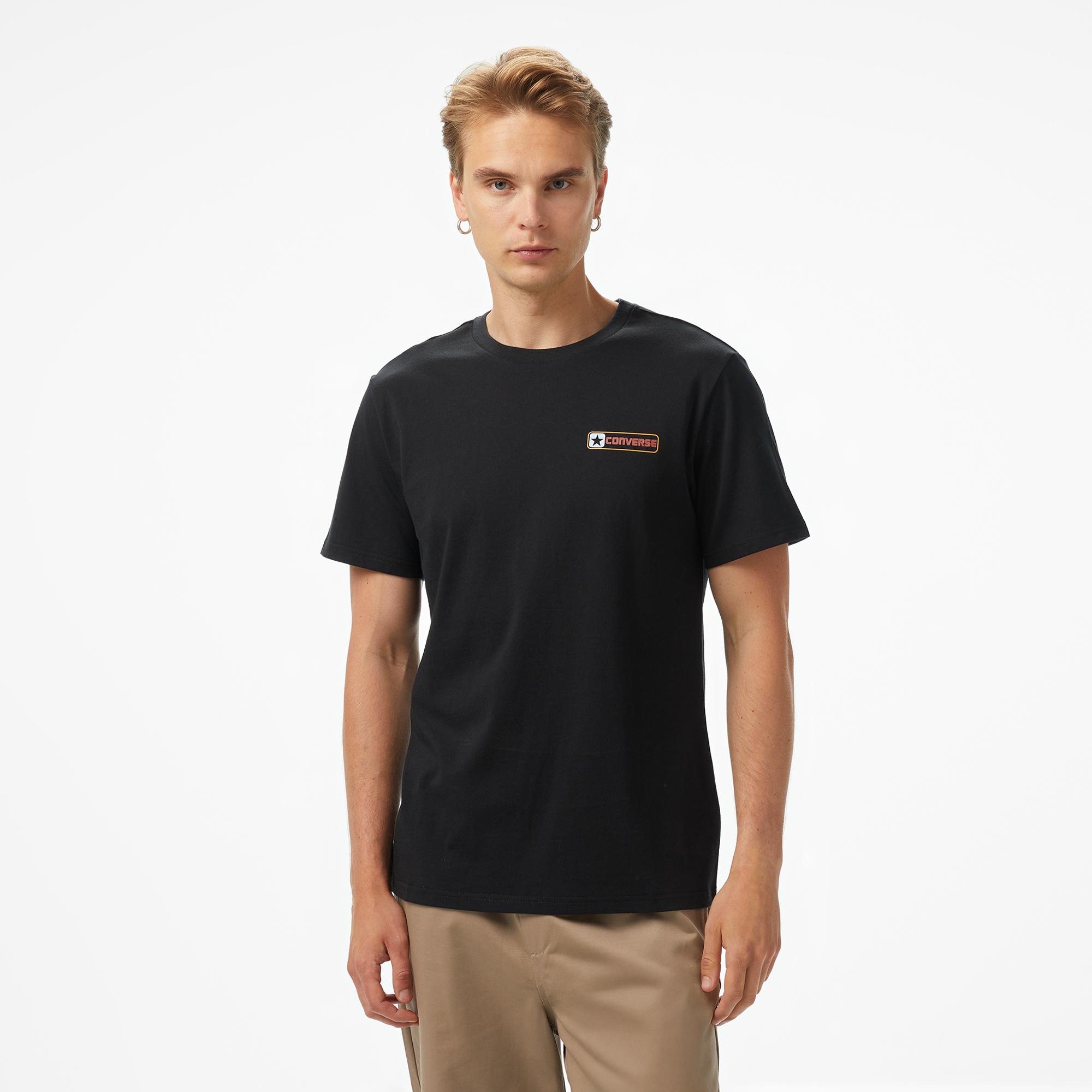 Converse Erkek Grafik Baskılı Siyah T-Shirt