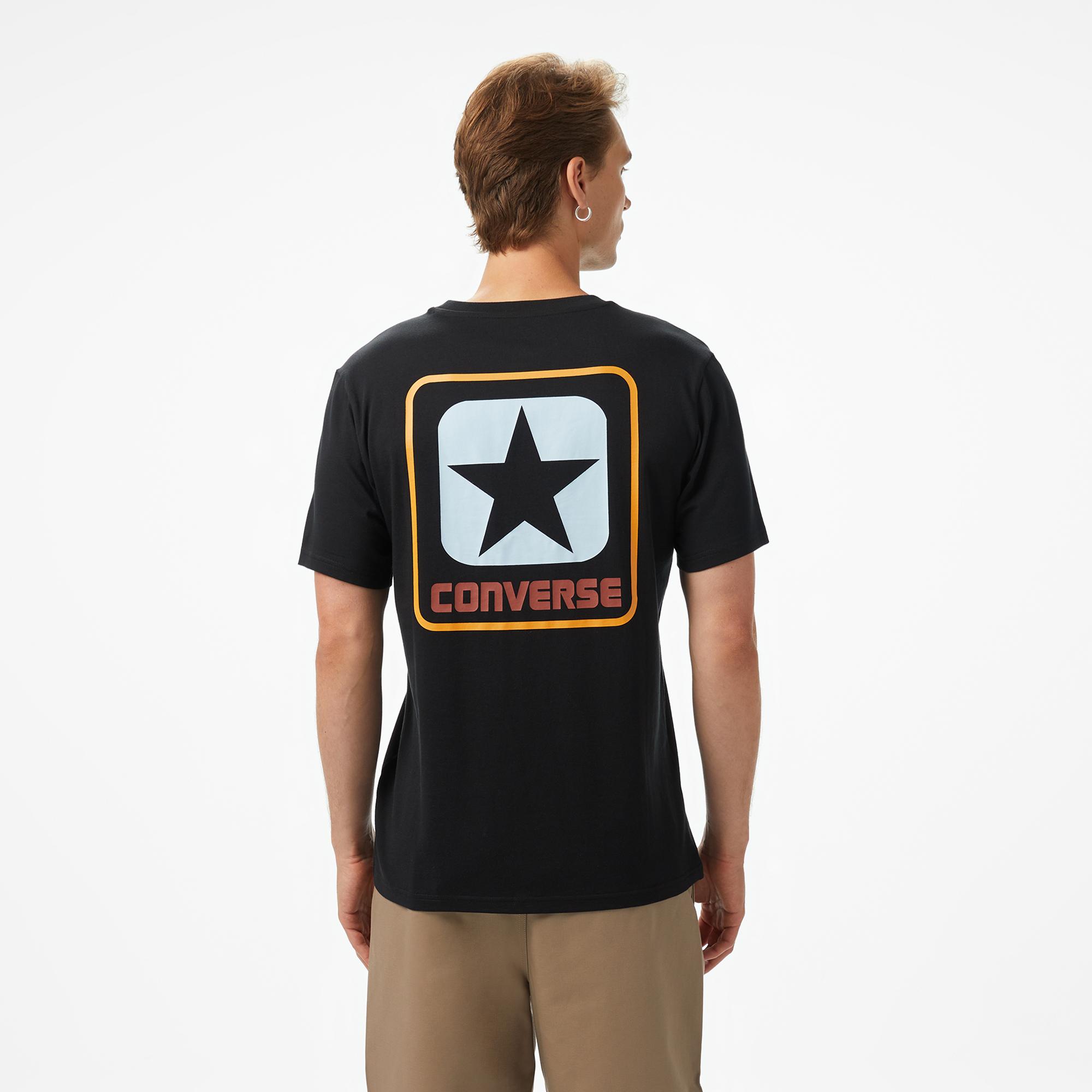 Converse Erkek Grafik Baskılı Siyah T-Shirt