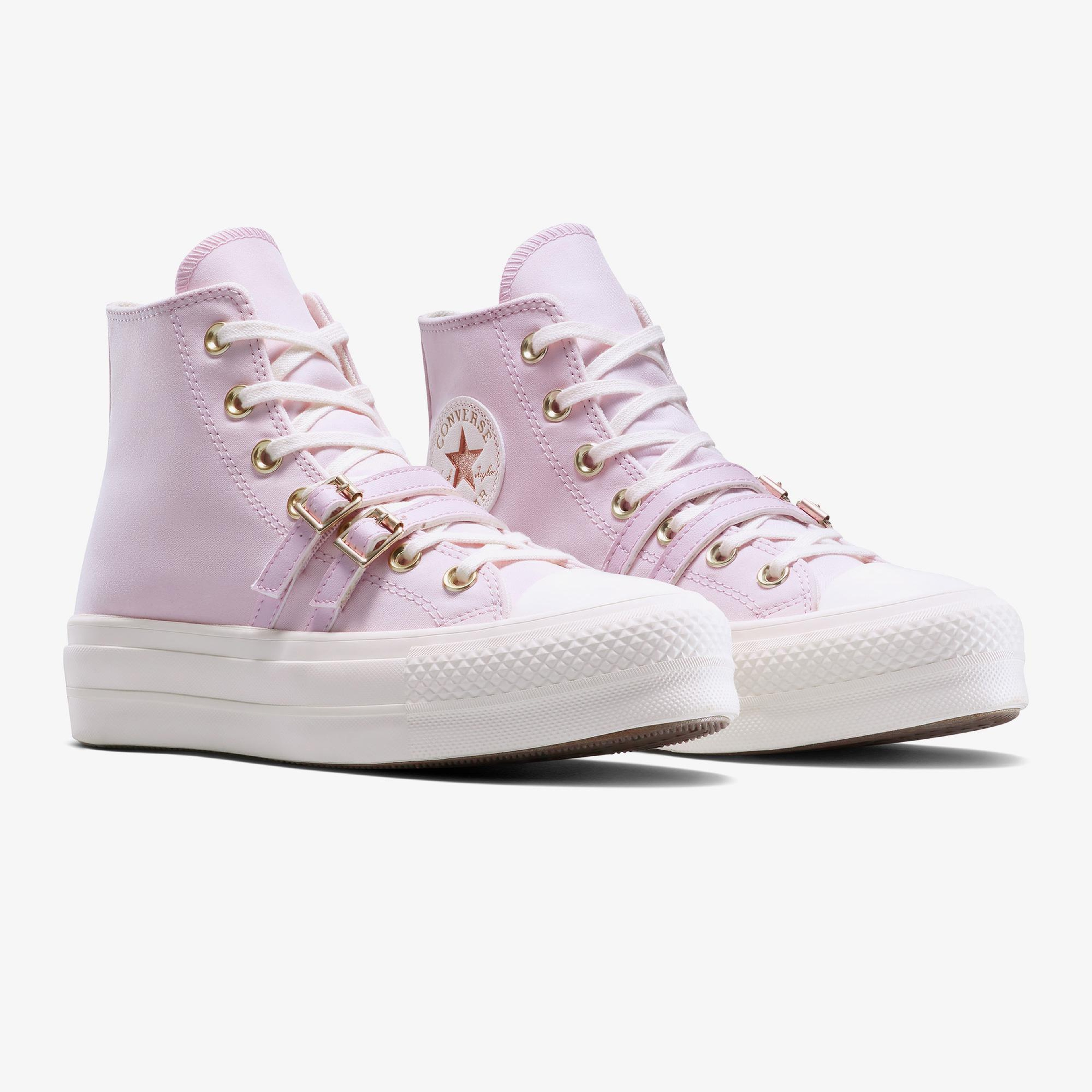 Converse Chuck Taylor All Star Lift Platform Buckle Unisex Pembe Sneaker