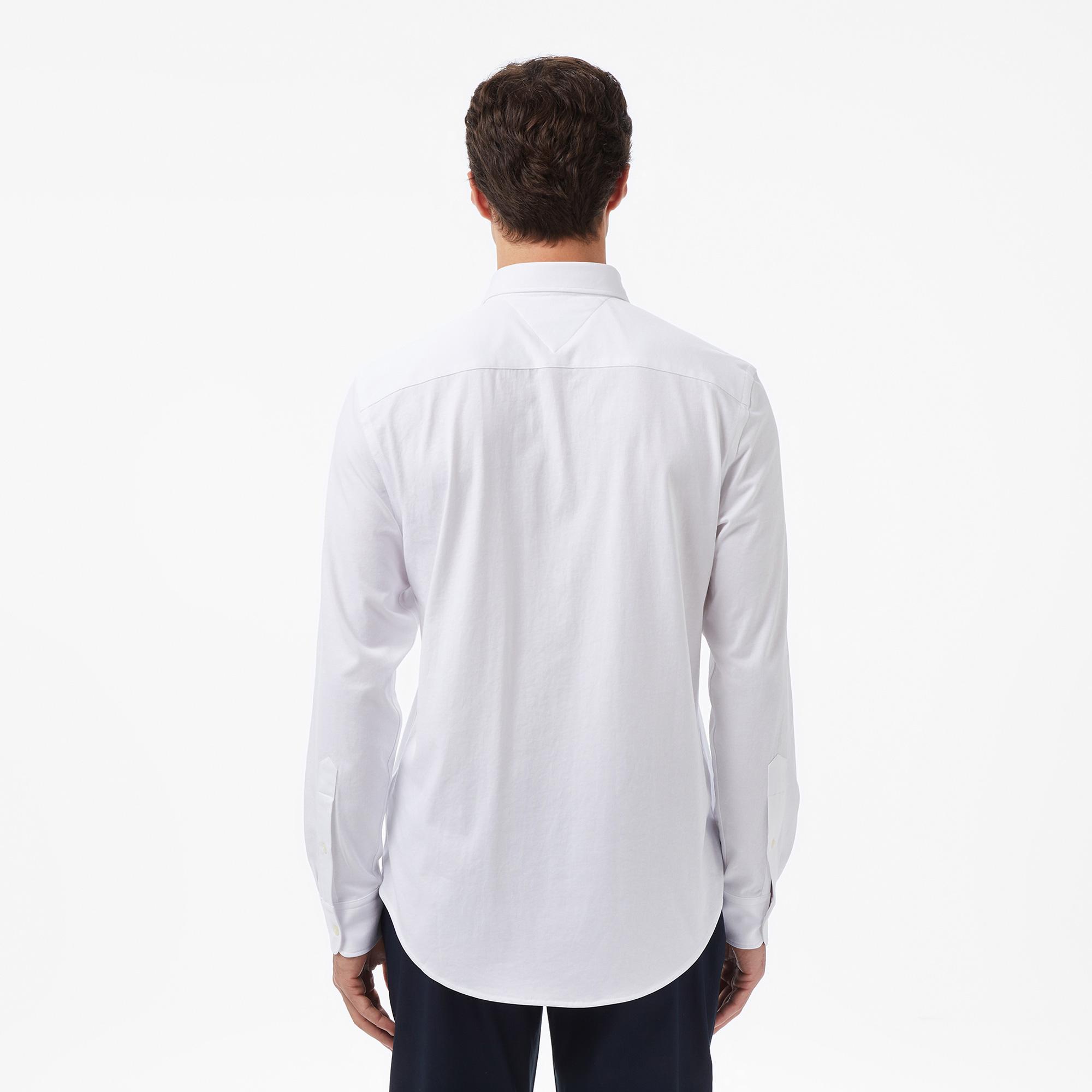 Tommy Hilfiger Performance Knit Solid Erkek Beyaz Gömlek