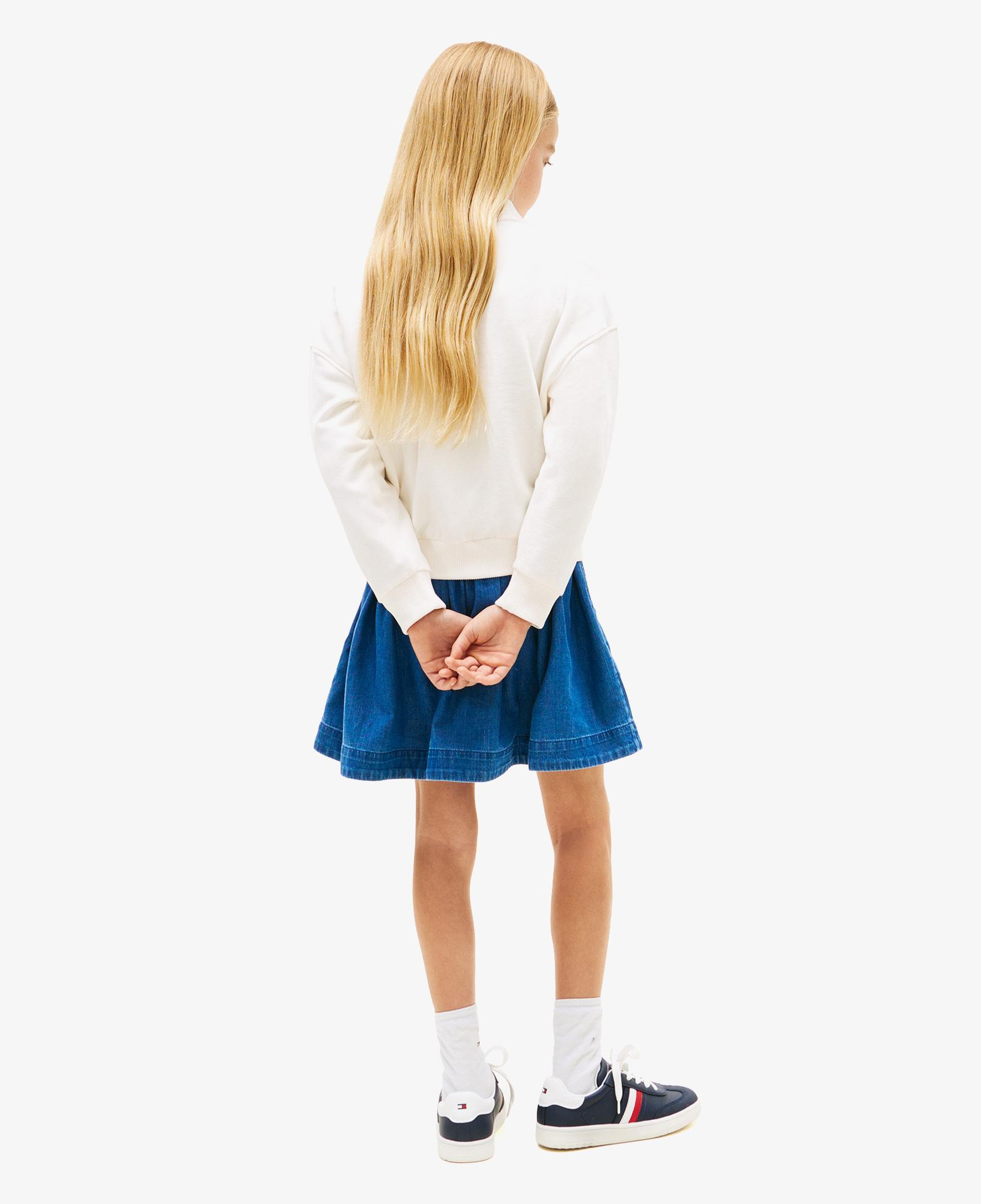 Tommy Hilfiger Flower Çocuk Beyaz Sweatshirt