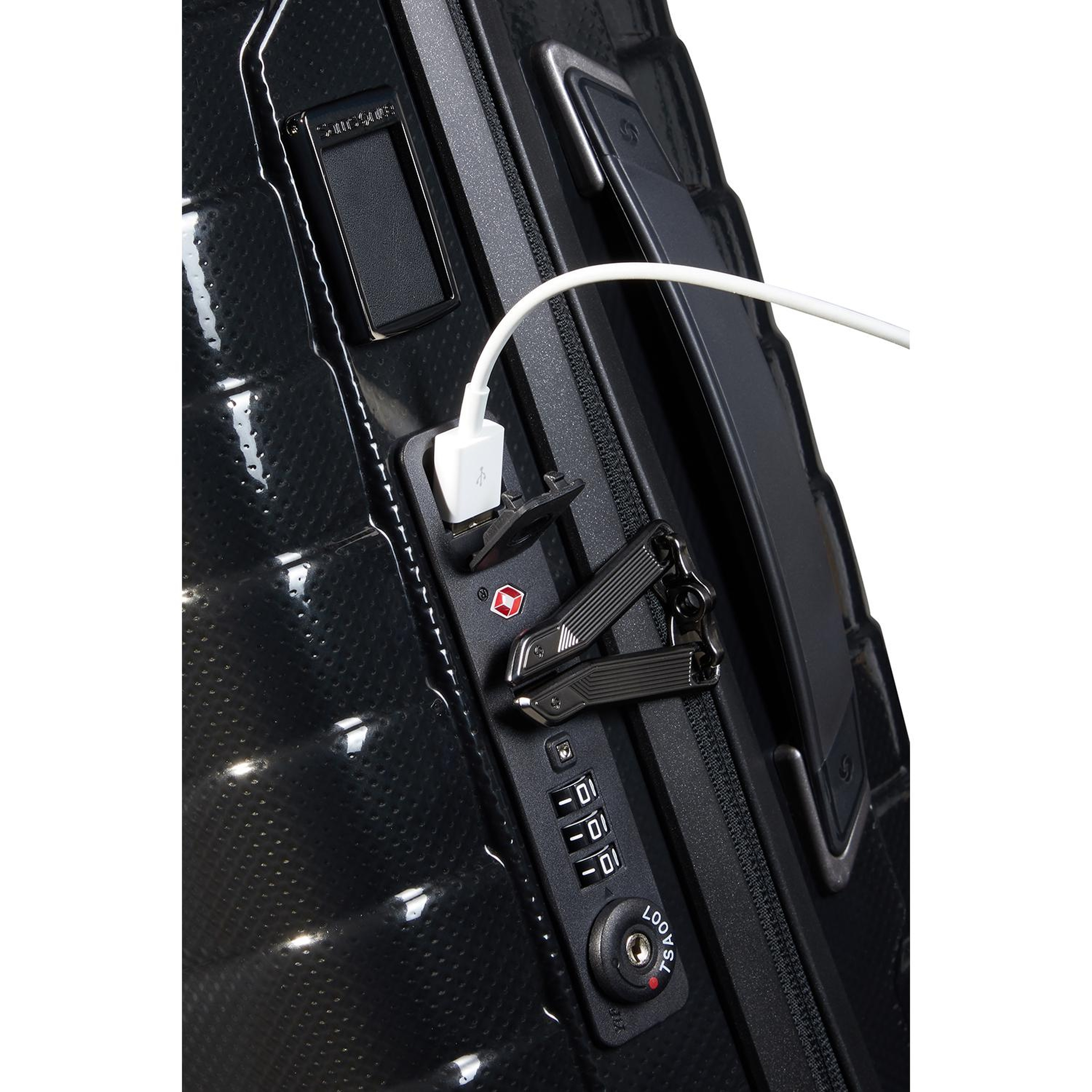 Samsonite Siyah Proxis - Spinner 4 Tekerlekli Körüklü Kabin Boy Valiz 55cm