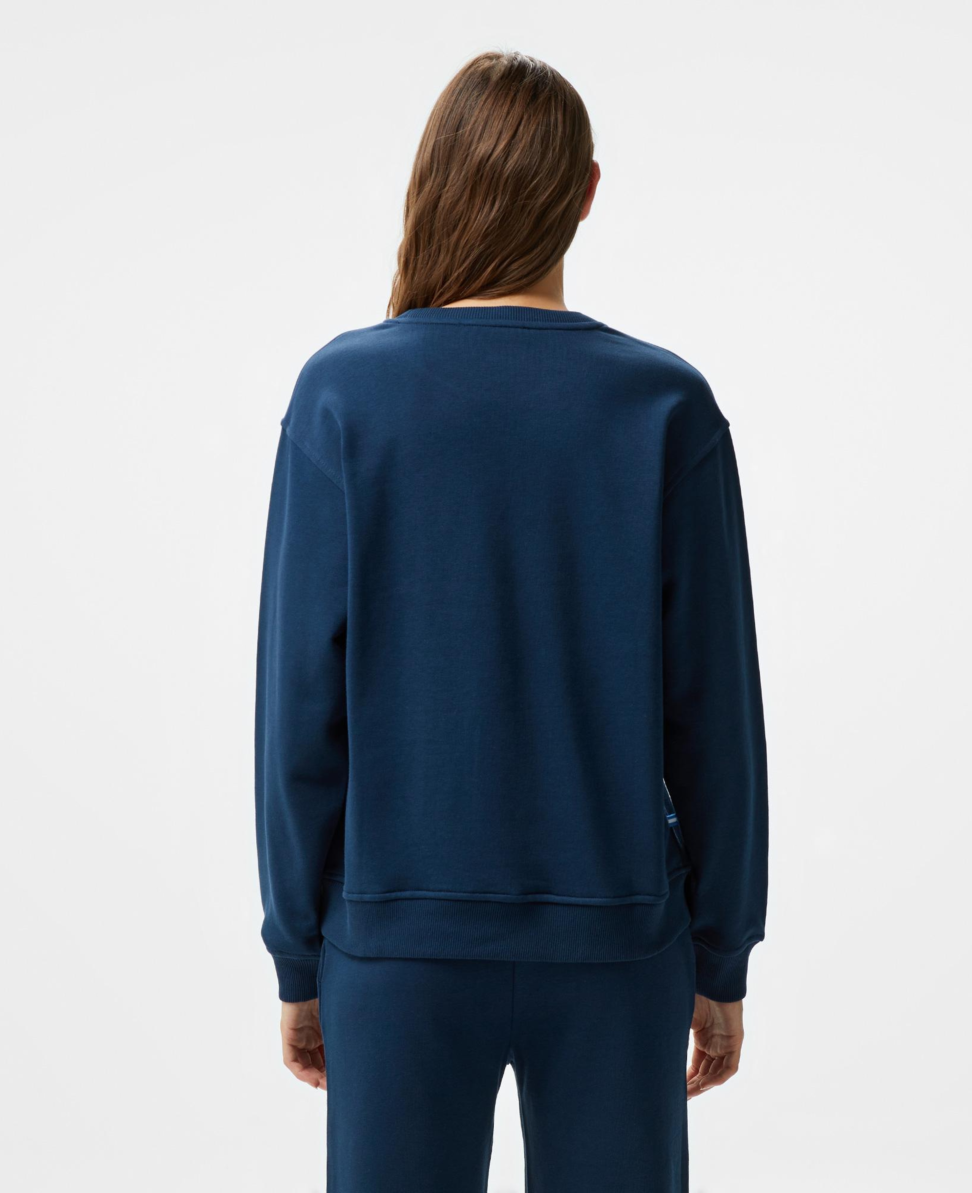 Ucla Sunniva Nakışlı Kadın Lacivert Bisiklet Yaka Sweatshirt