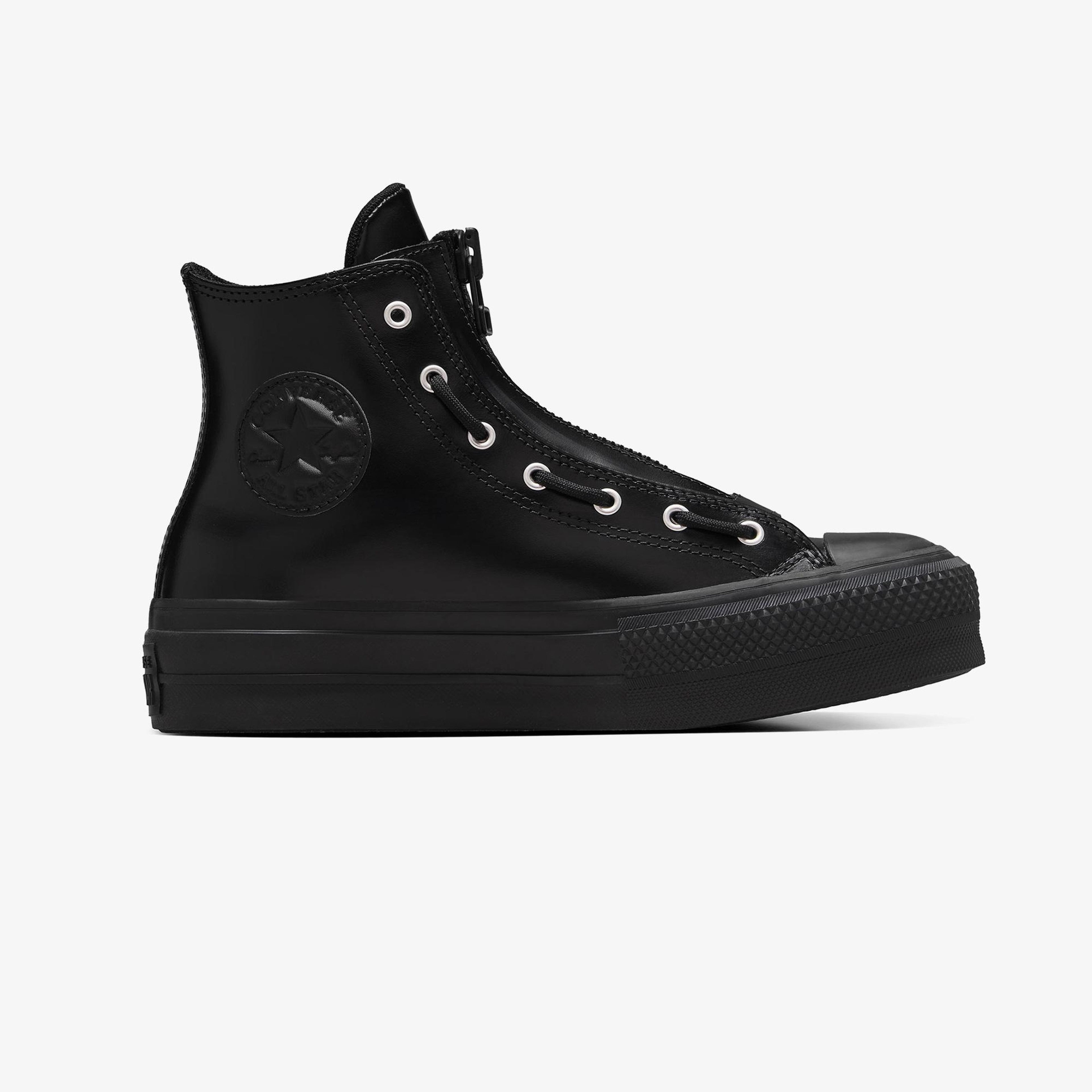 Converse Chuck Taylor All Star Lift Kadın Siyah Deri Bot