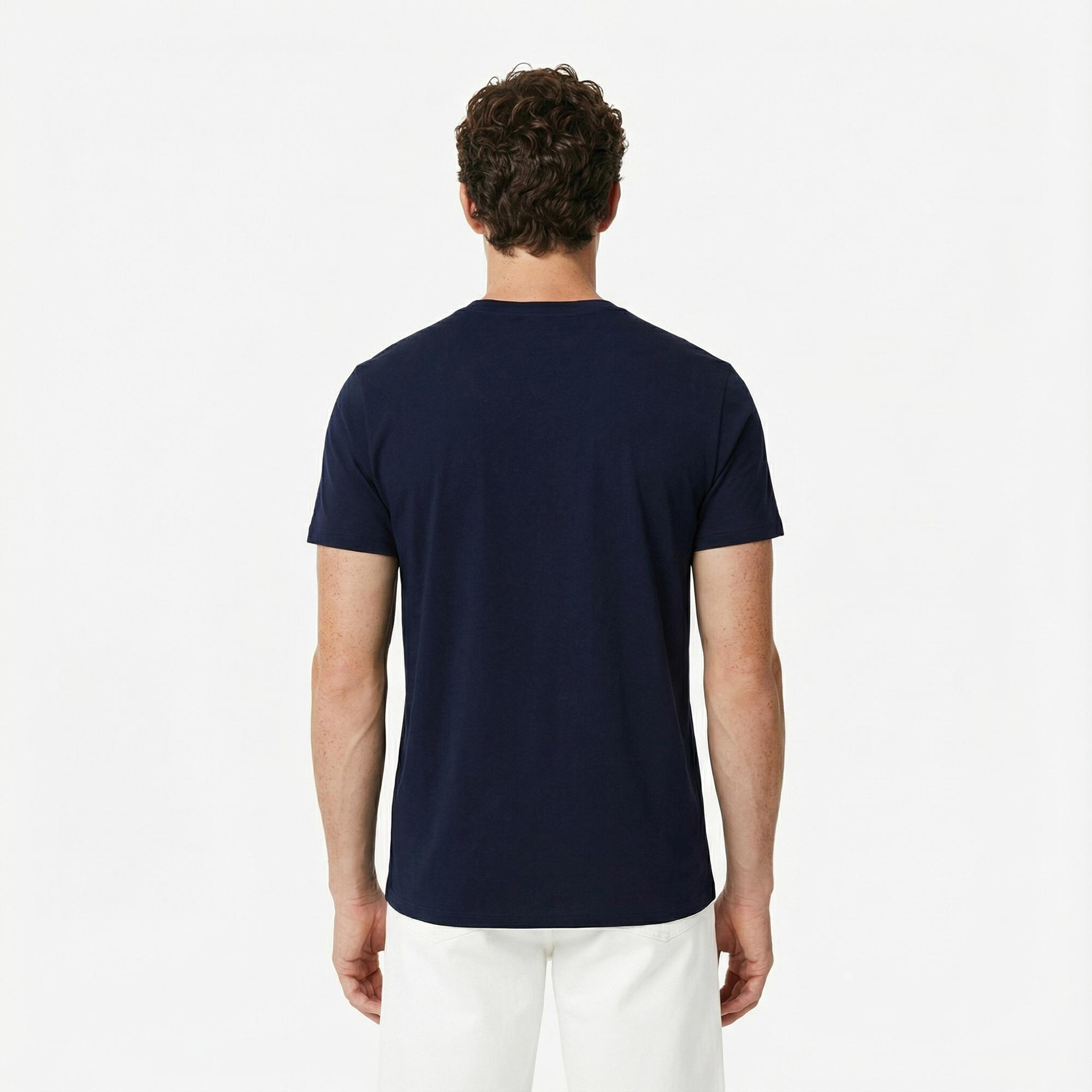 Lacoste Erkek Regular Fit Bisiklet Yaka Lacivert T-Shirt
