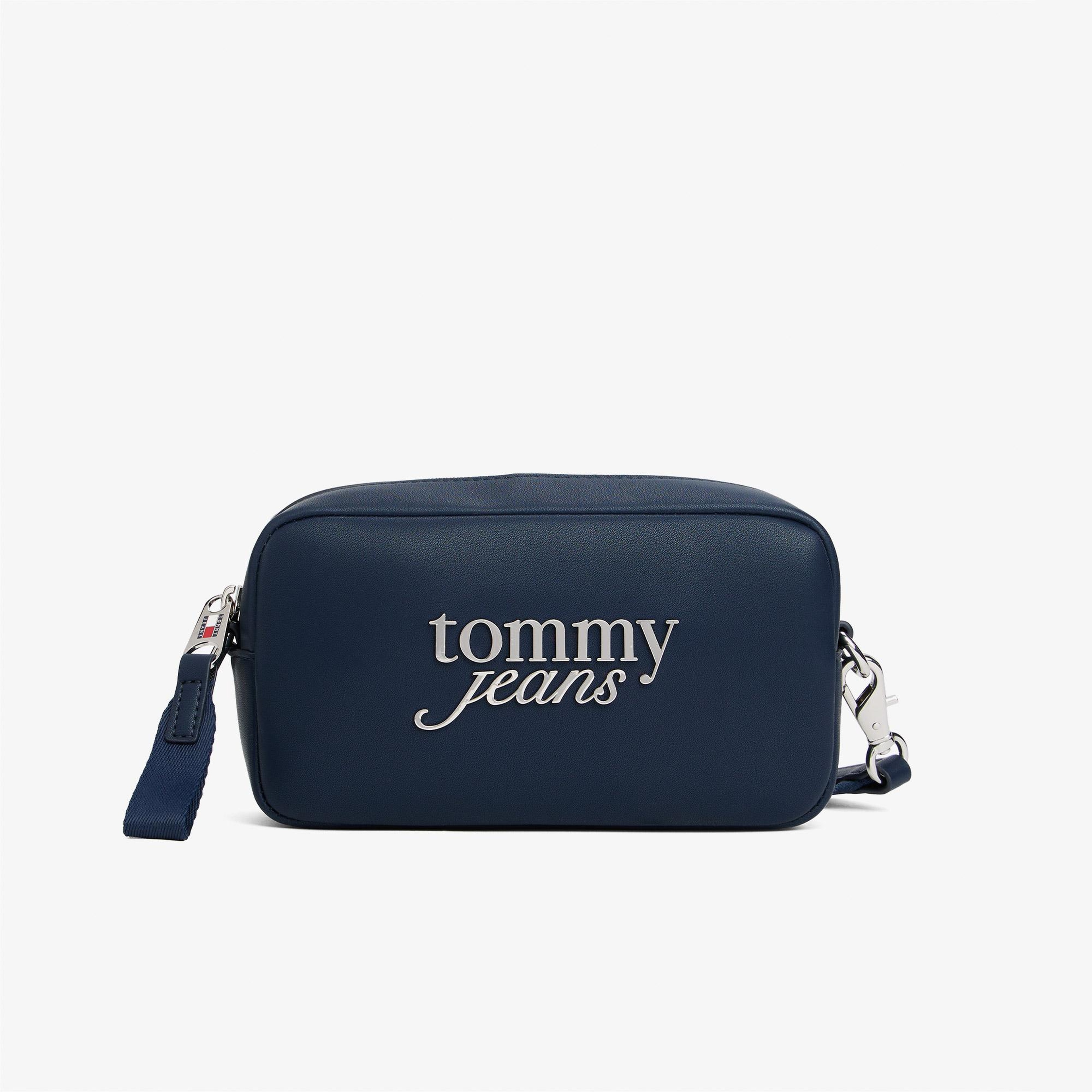 Tommy Jeans Bold Script Kadın Mavi Omuz Çantası