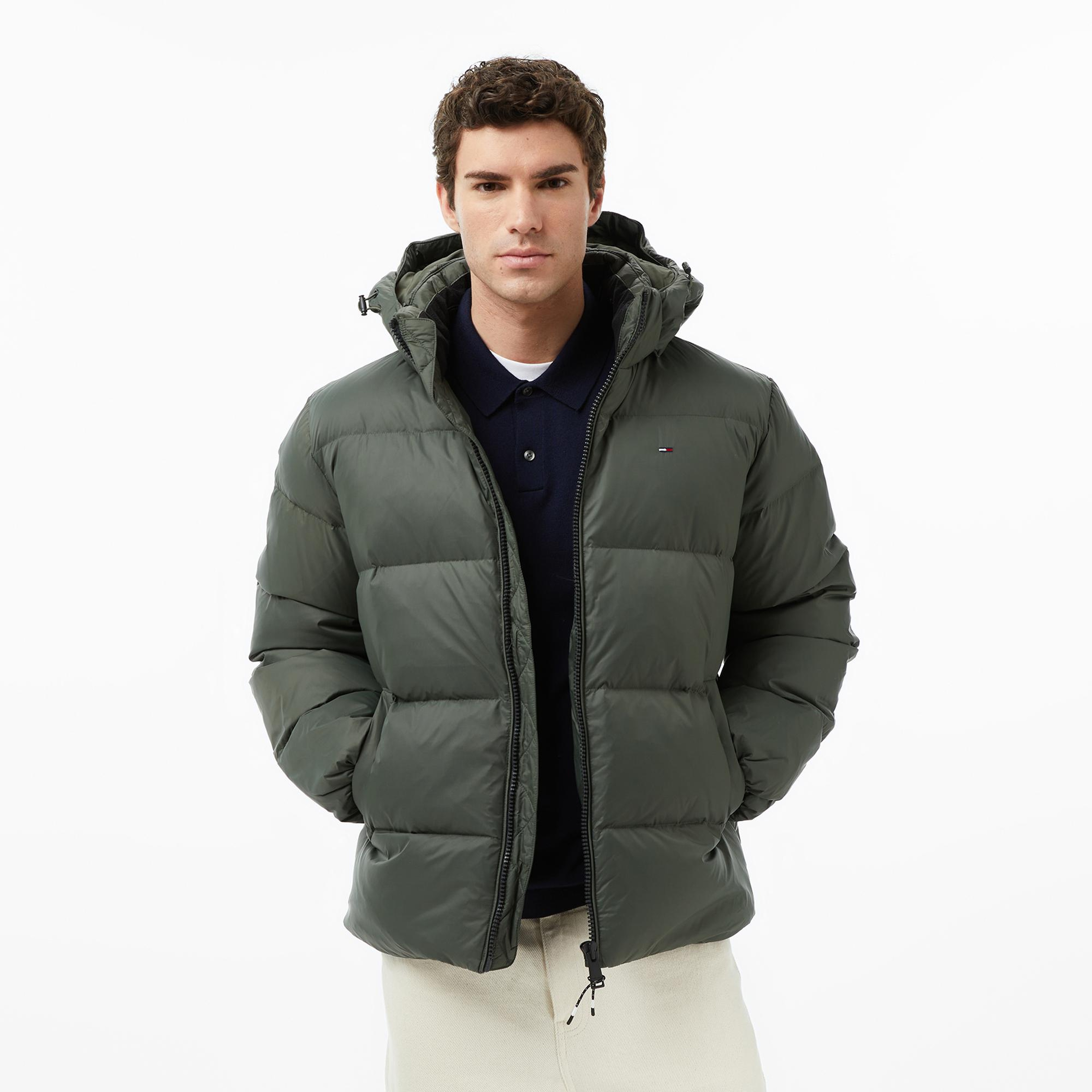 Tommy Jeans Essential Down Erkek Yeşil Mont