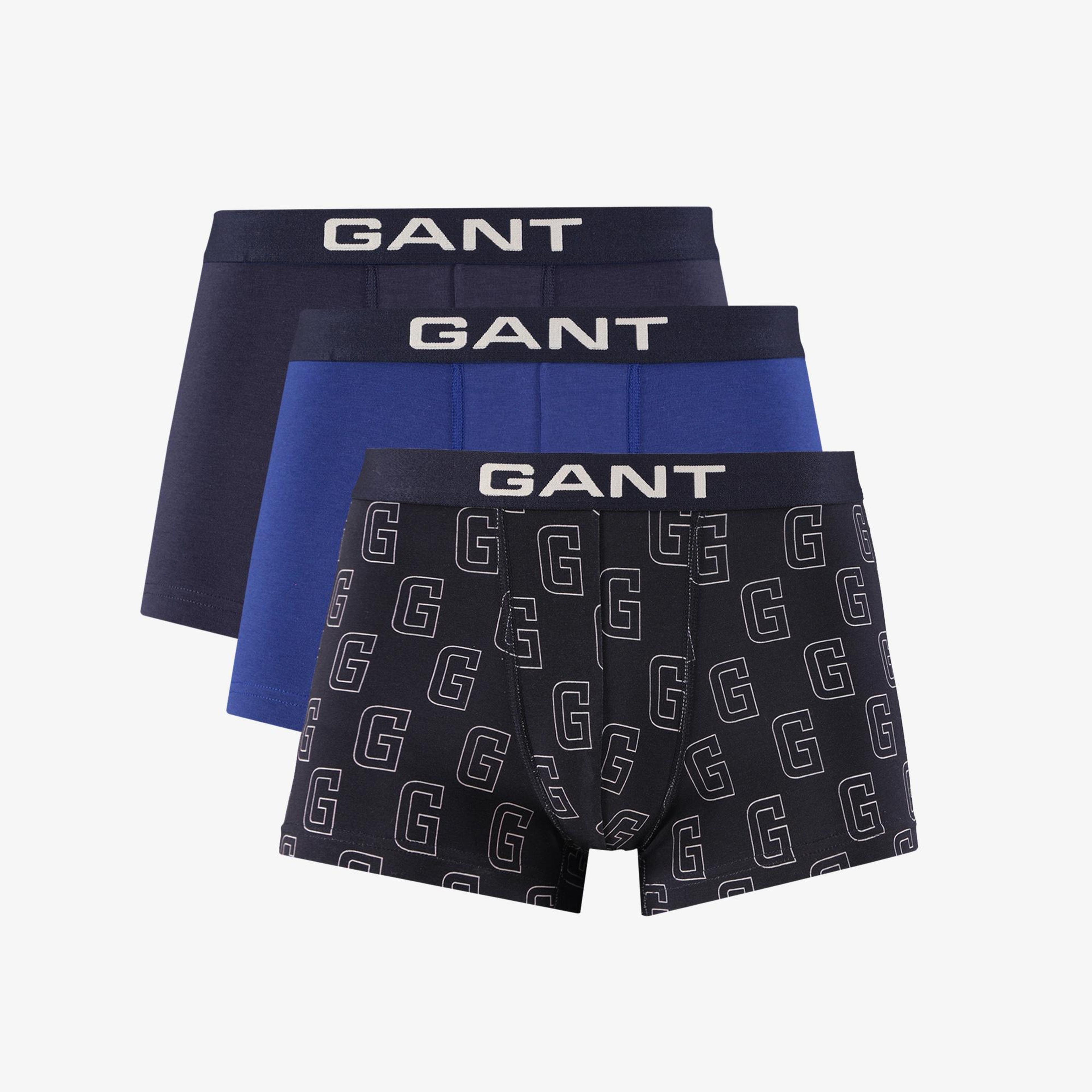 GANT Erkek Lacivert Logolu 3'lü Boxer