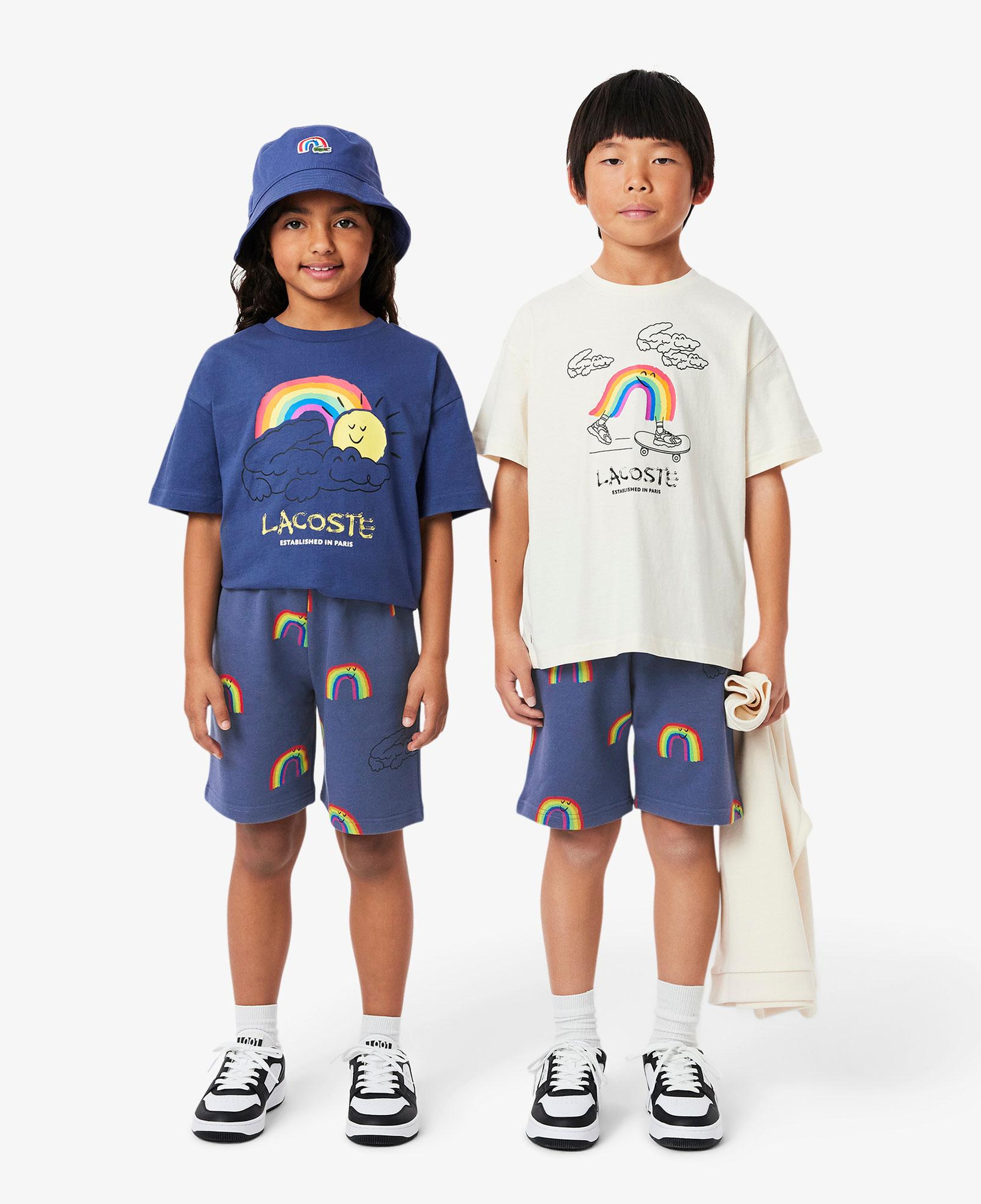 Lacoste Çocuk Desenli Lacivert Şort