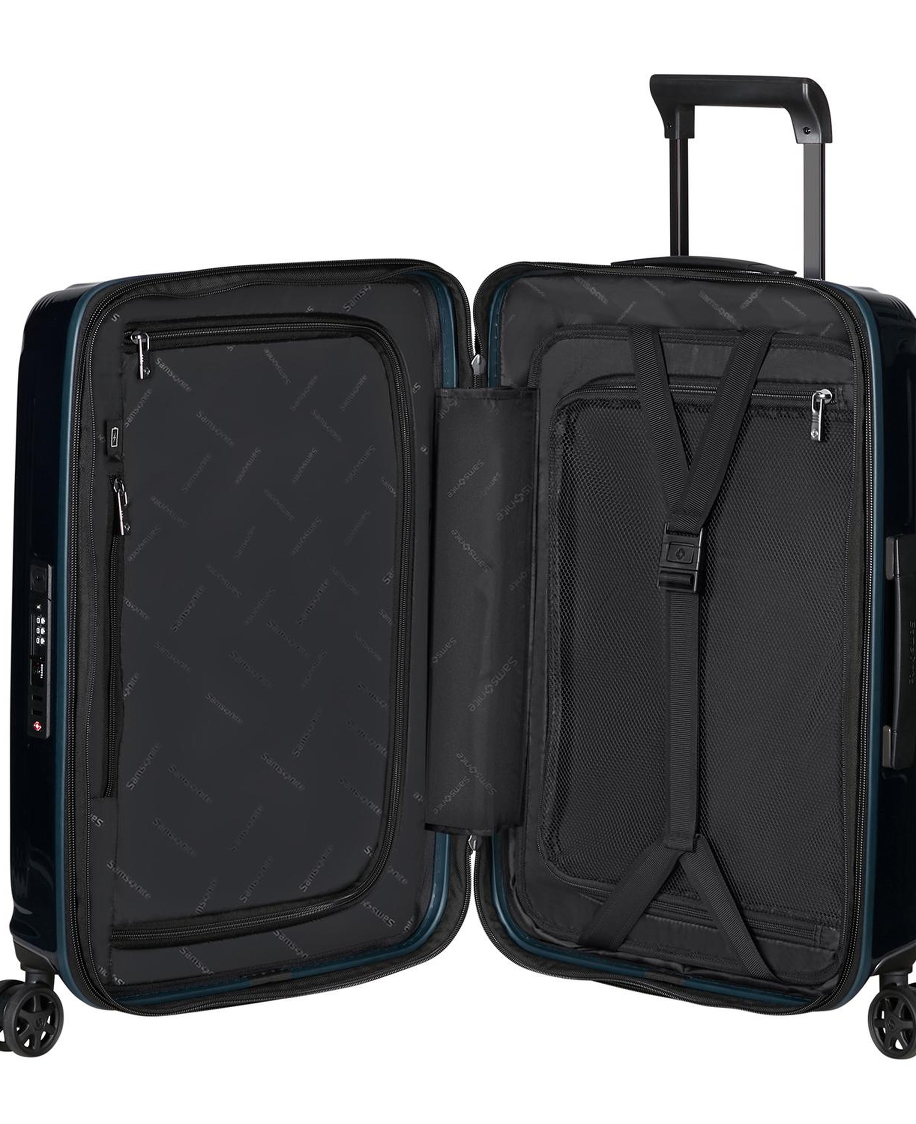 Samsonite Lacivert Spinner Nuon Körüklü 4 Tekerlekli 55 cm Kabin Boy Valiz