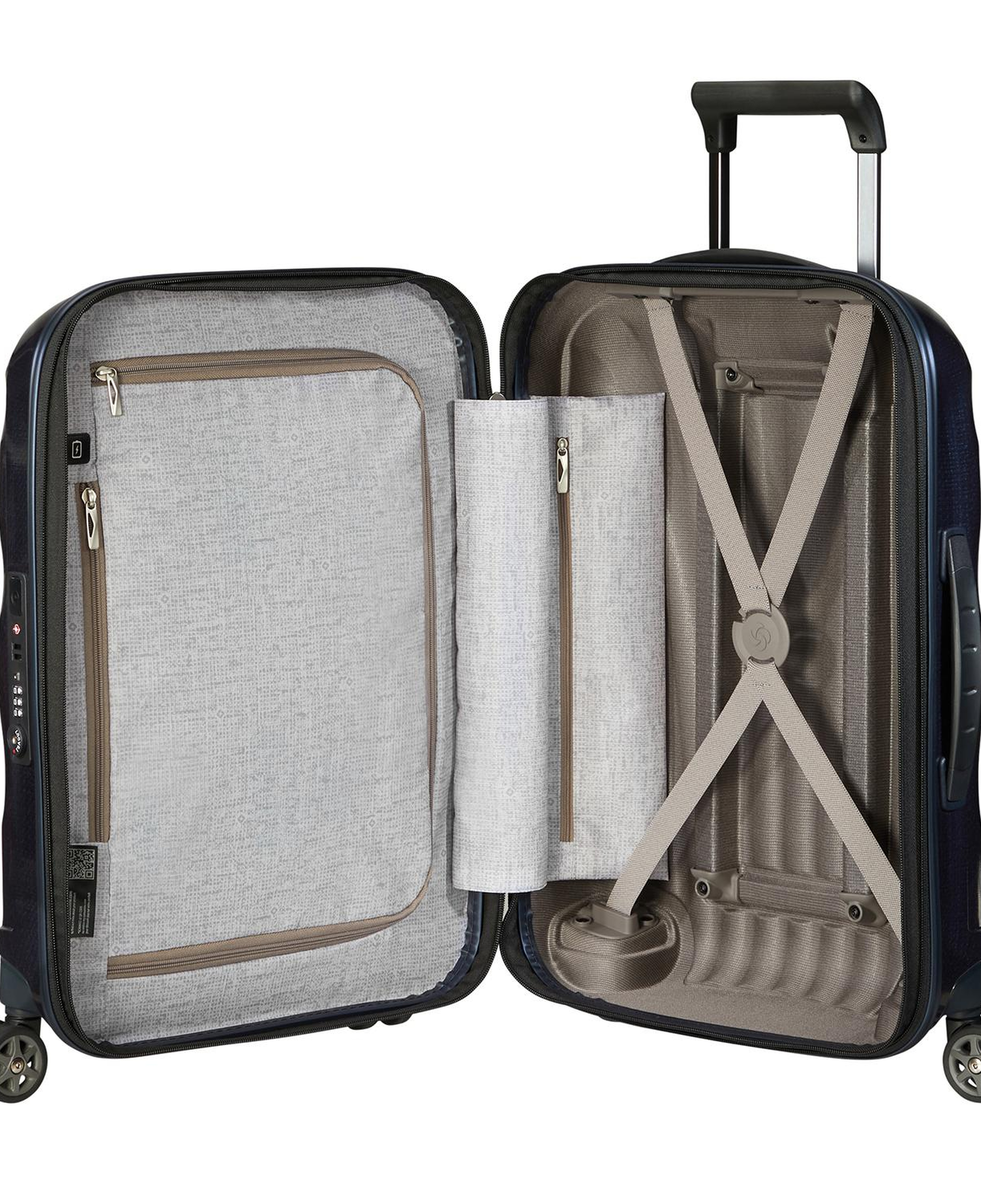 Samsonite Lacivert C-Lite - Spinner 4 Tekerlekli Körüklü Kabin Boy Valiz 55cm