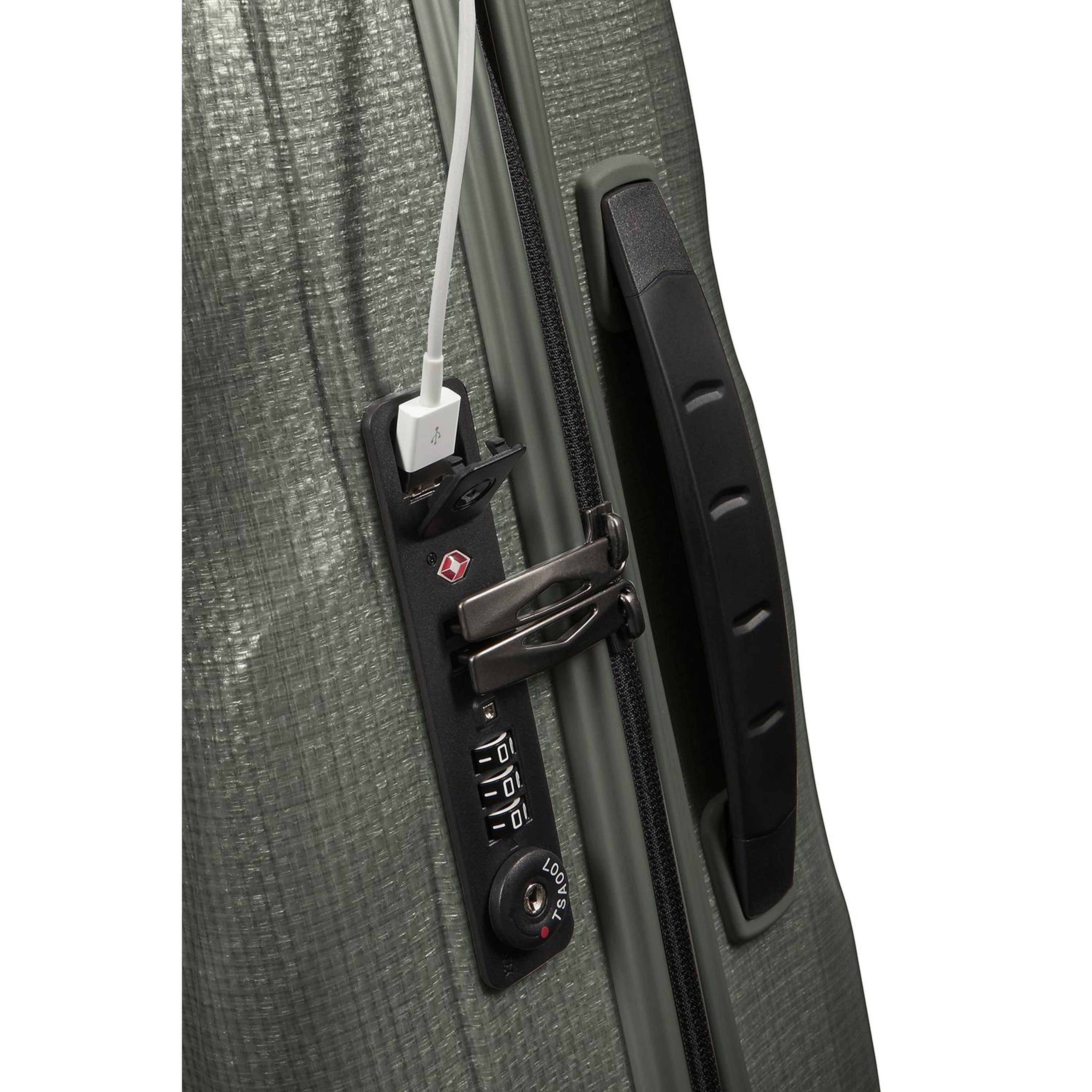 Samsonite Yeşil C-Lite - Spinner 4 Tekerlekli Körüklü Kabin Boy Valiz 55cm