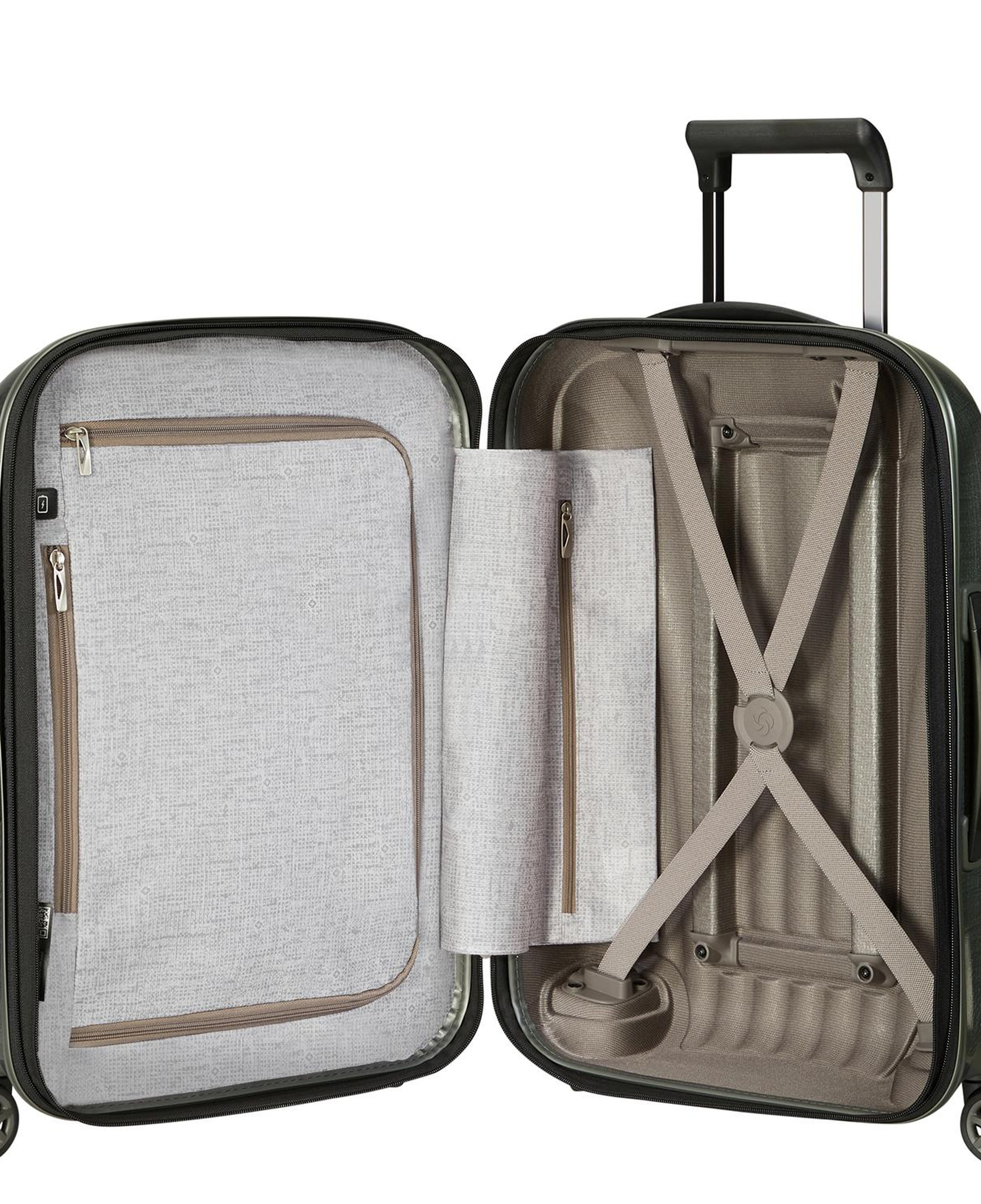 Samsonite Yeşil C-Lite - Spinner 4 Tekerlekli Körüklü Kabin Boy Valiz 55cm