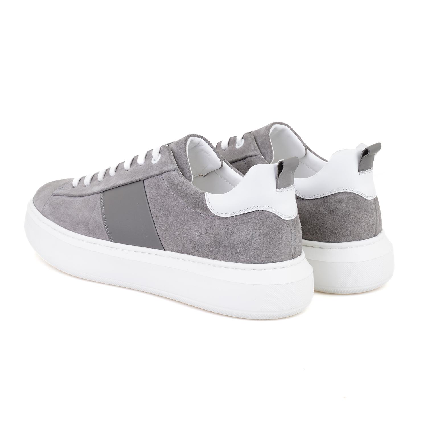 Stew Gri Erkek Deri Spor Ayakkabı