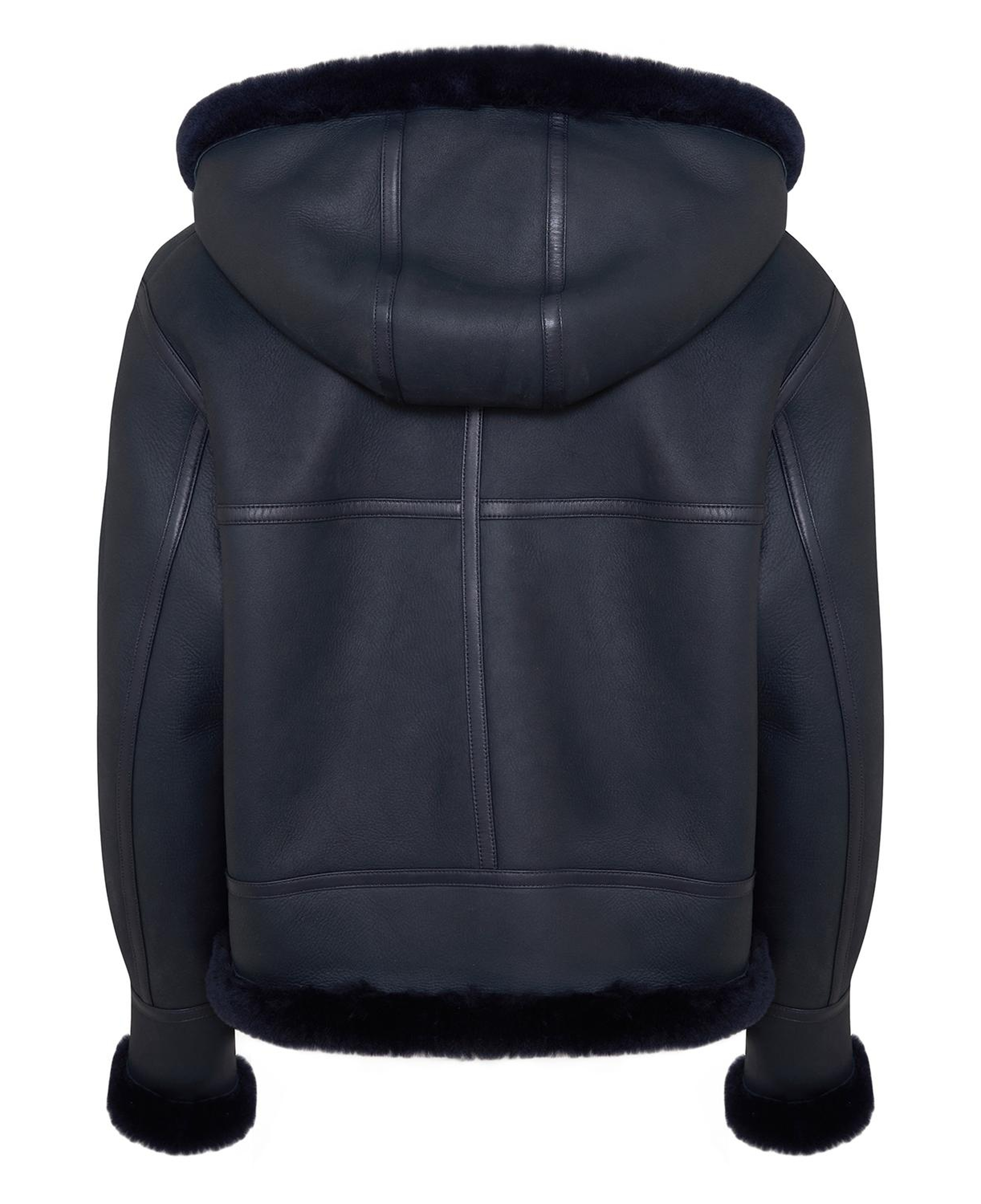 Zoe Lacivert Kadın Kürk Mont