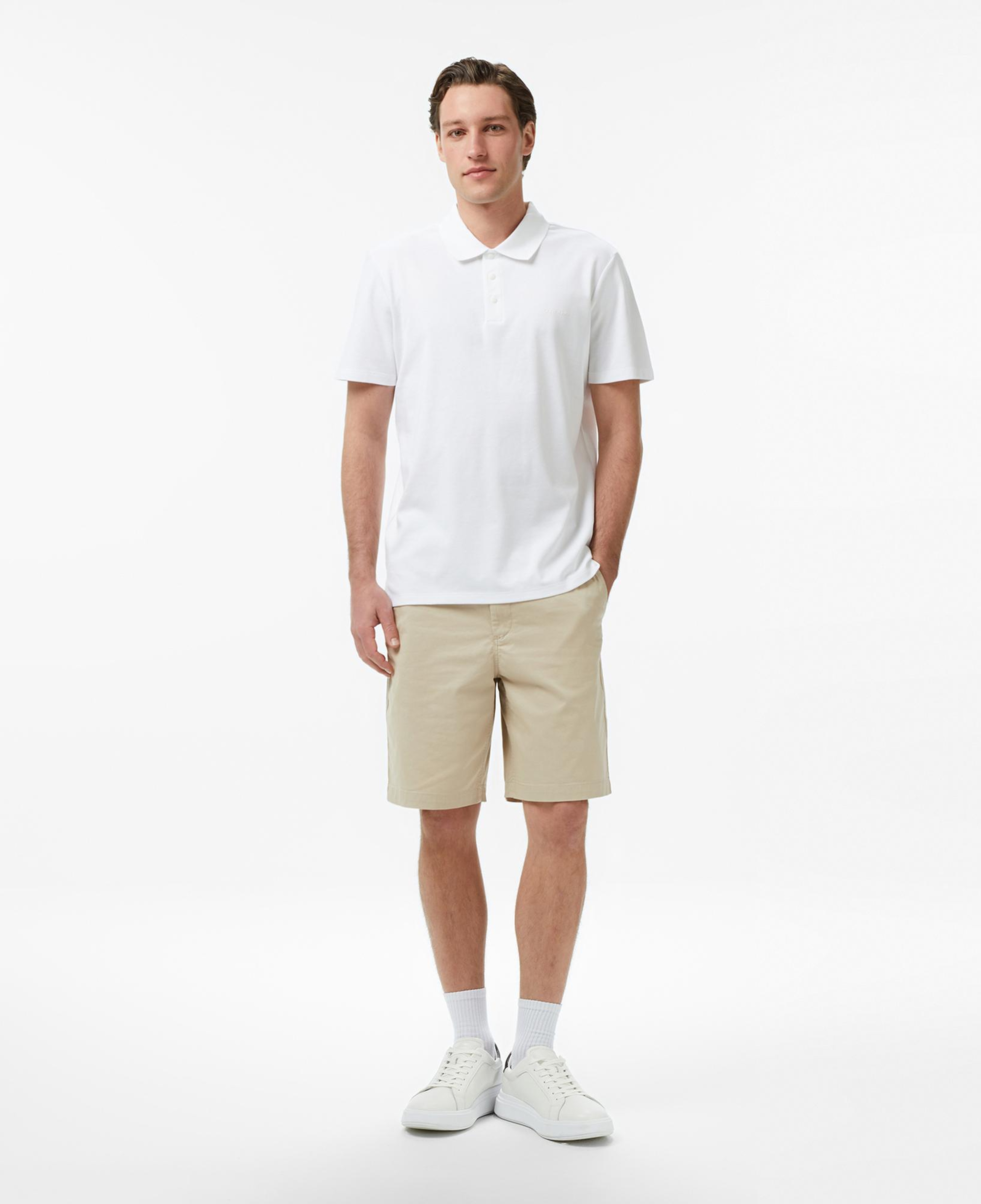 Calvin Klein Tech Interlock Erkek Beyaz Polo