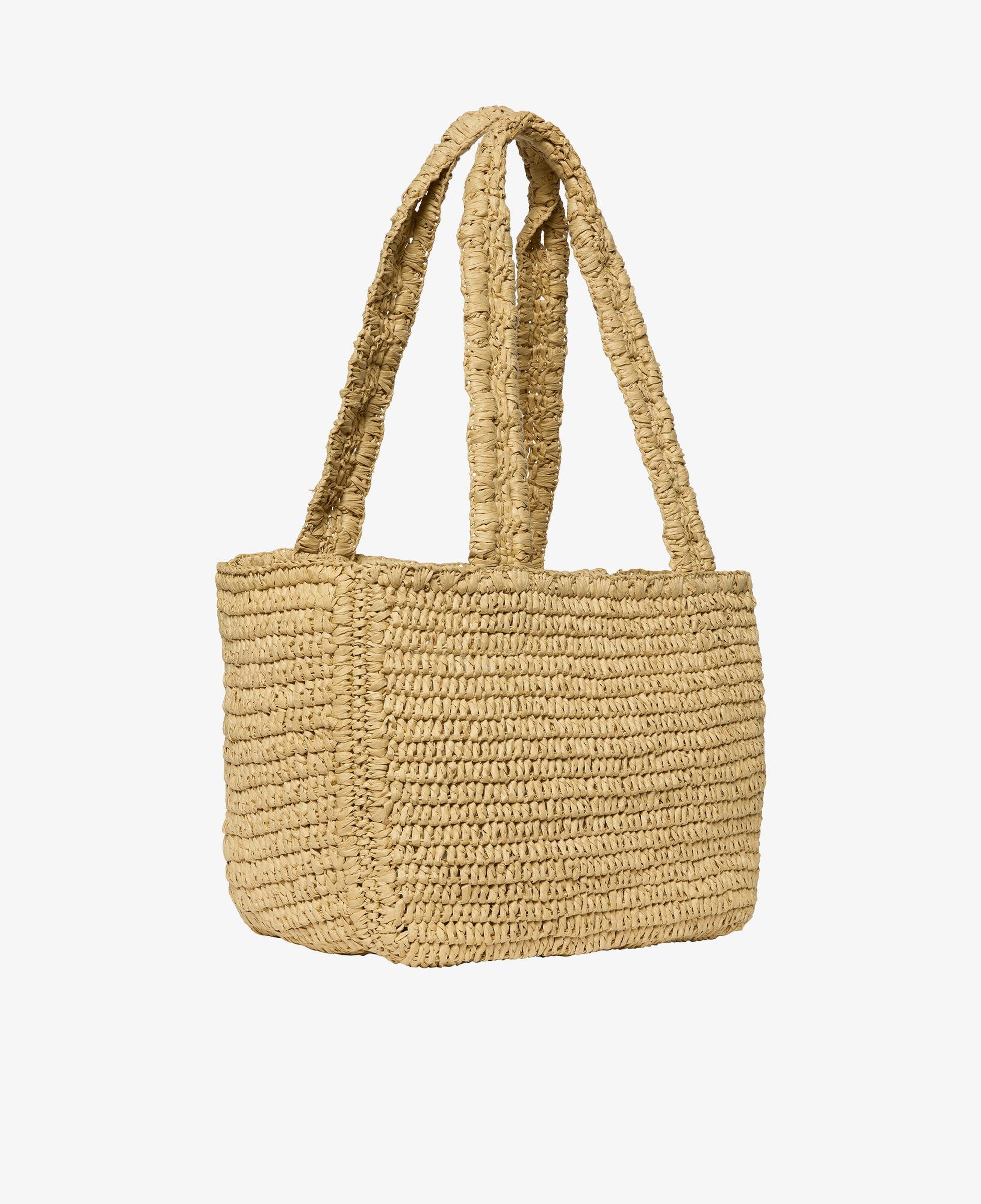 Calvin Klein Bold Raffia Medium Kadın Beyaz Tote Çanta