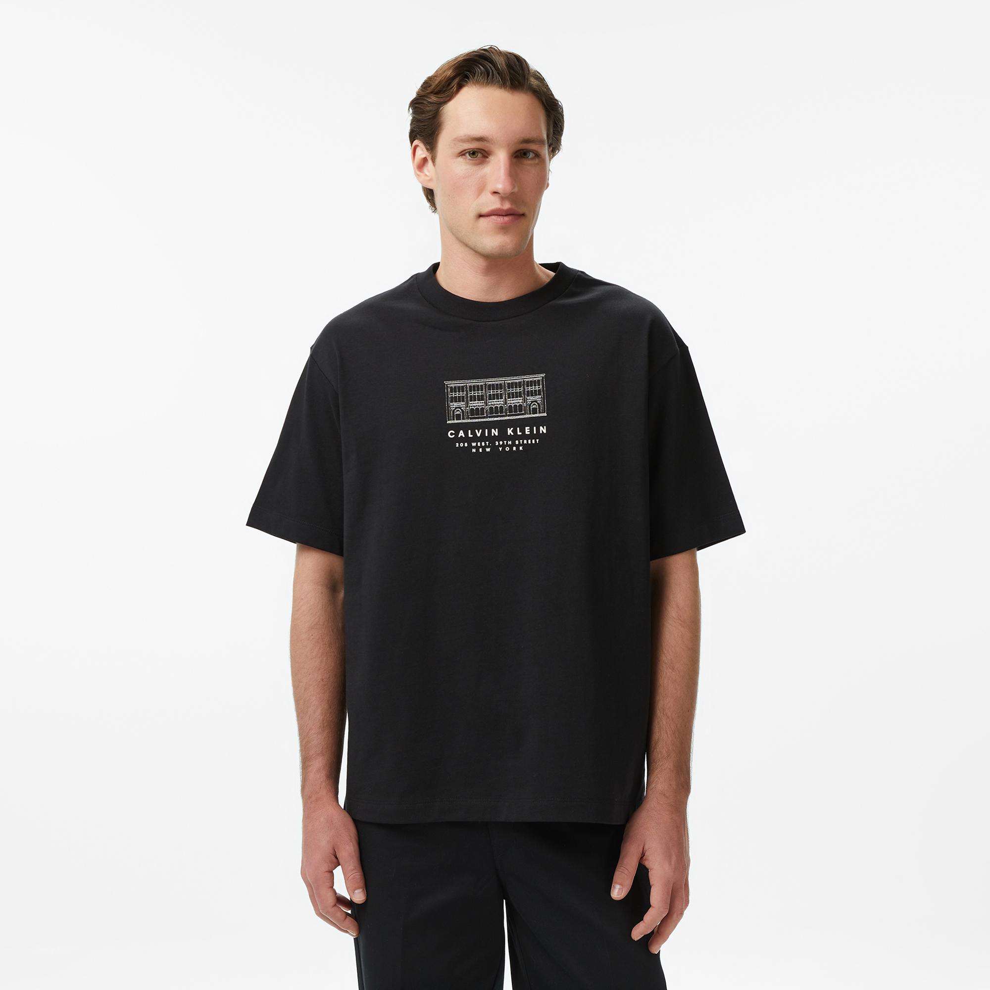 Calvin Klein 16S March Graphic Seasonal Erkek Siyah T-Shirt