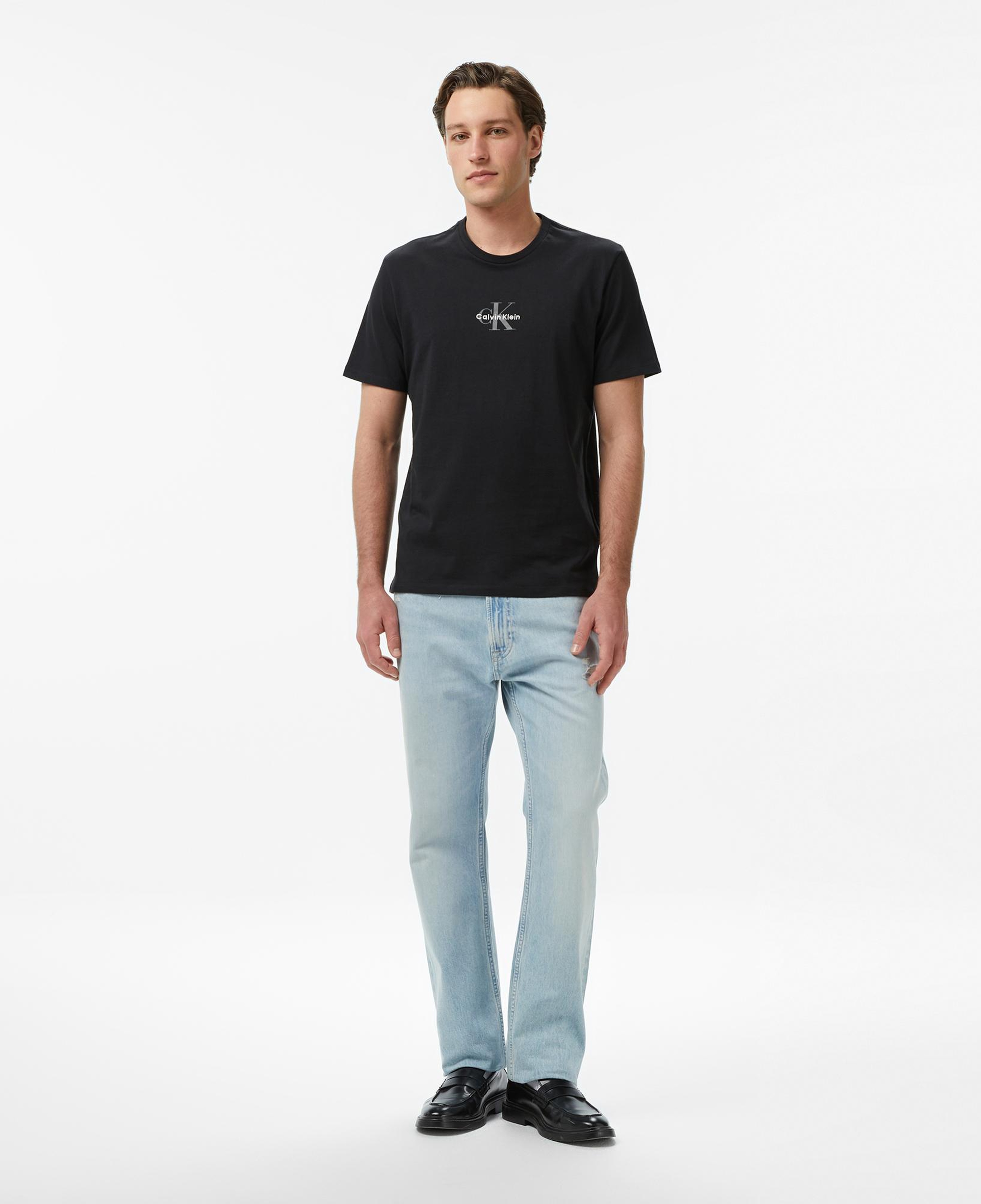 Calvin Klein 30S Micro Monologo Graphic Erkek Siyah T-Shirt