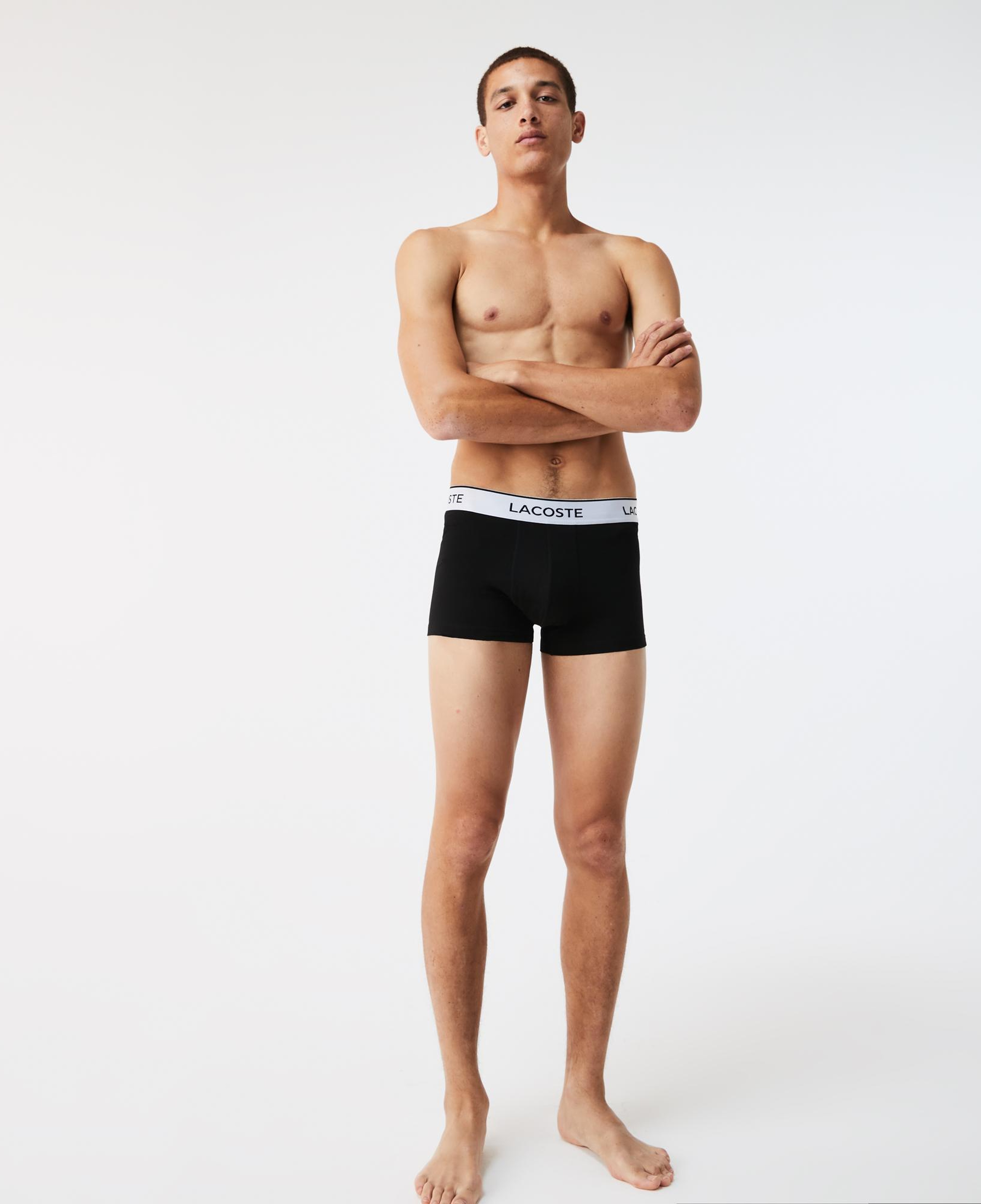 Lacoste Erkek 3'lü Siyah Boxer