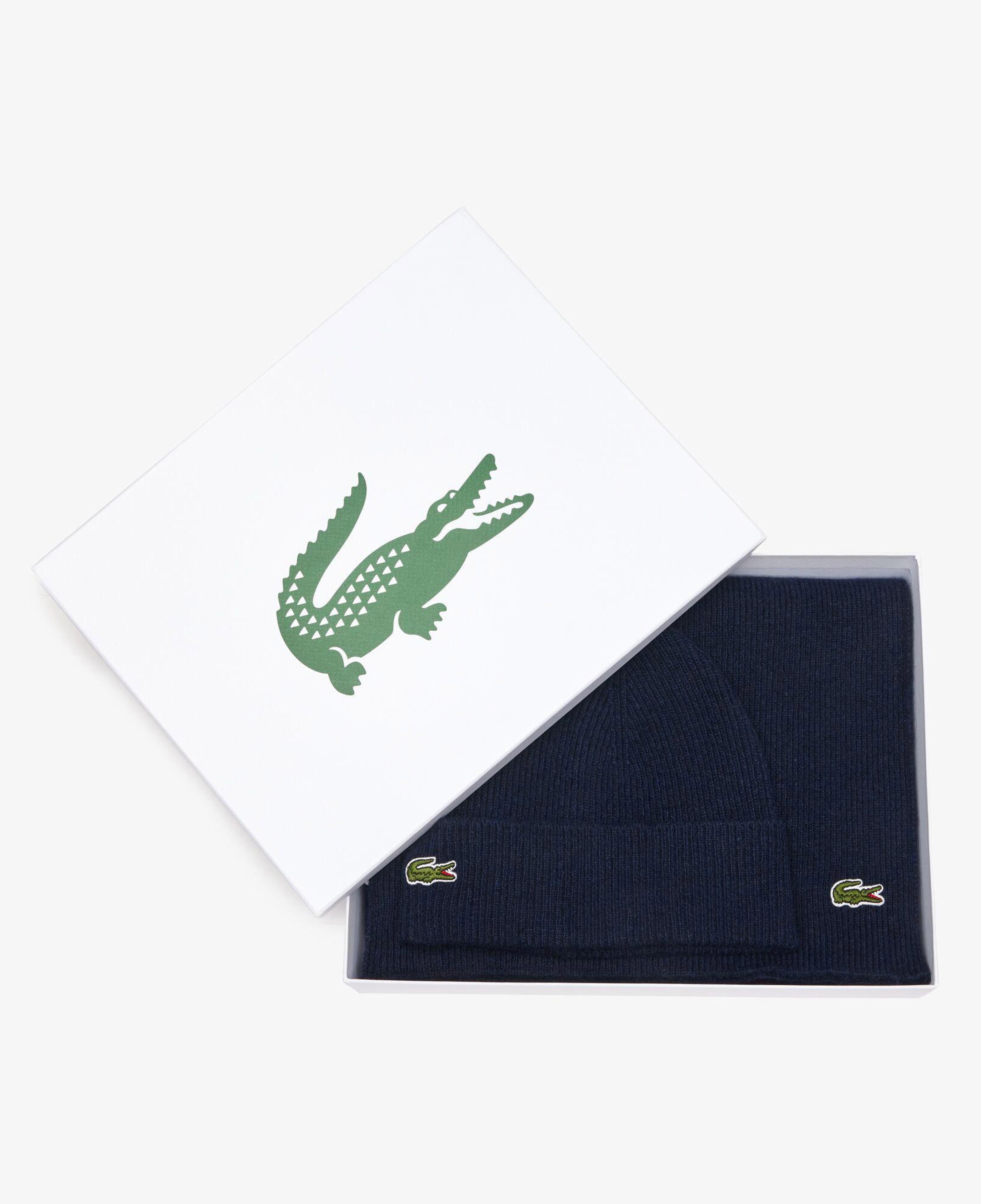 Lacoste Unisex Lacivert Atkı Bere Seti