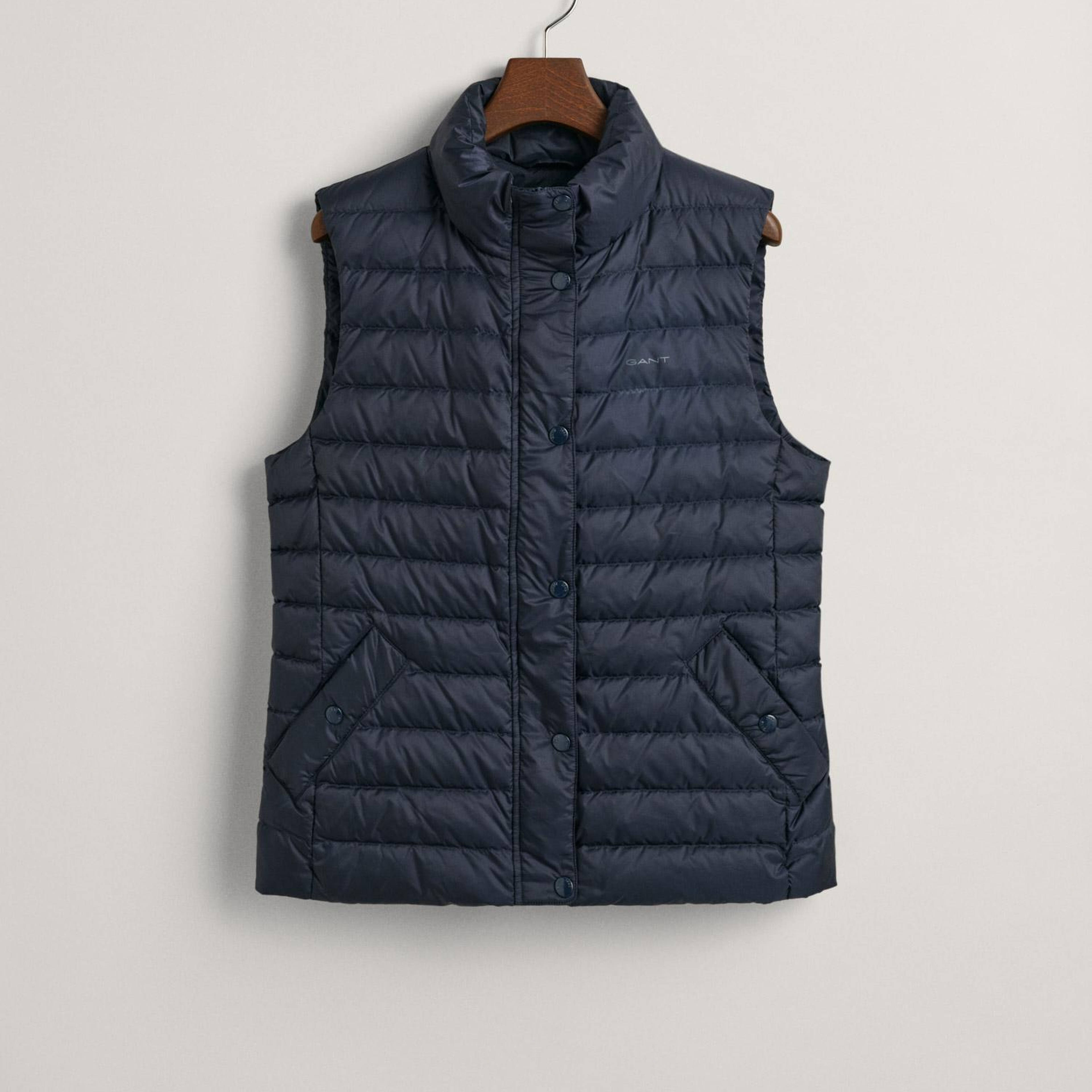 GANT Kadın Lacivert Dik Yaka Kaz Tüyü Yelek