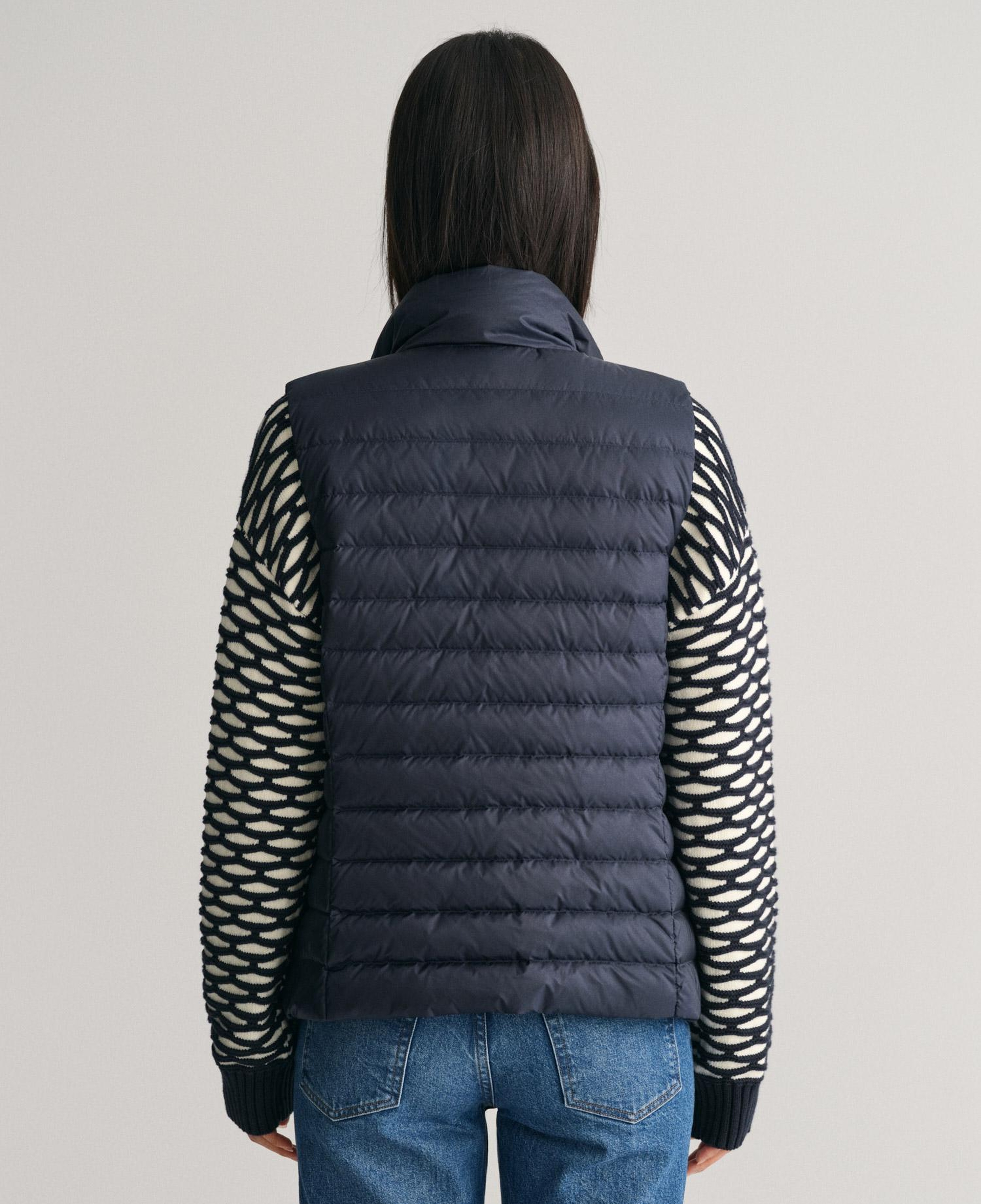 GANT Kadın Lacivert Dik Yaka Kaz Tüyü Yelek