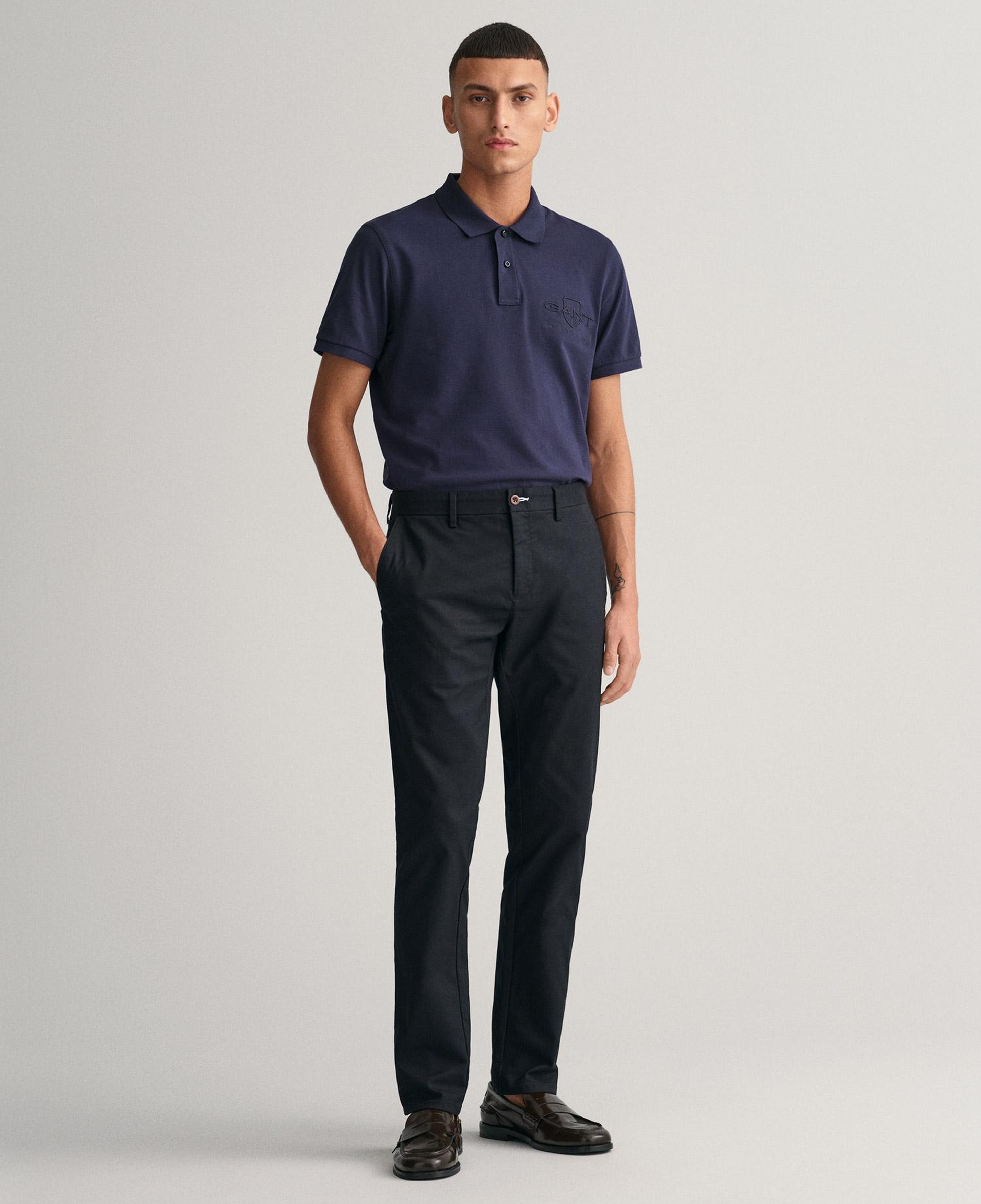 Gant Erkek Siyah Slim Fit Chino Pantolon