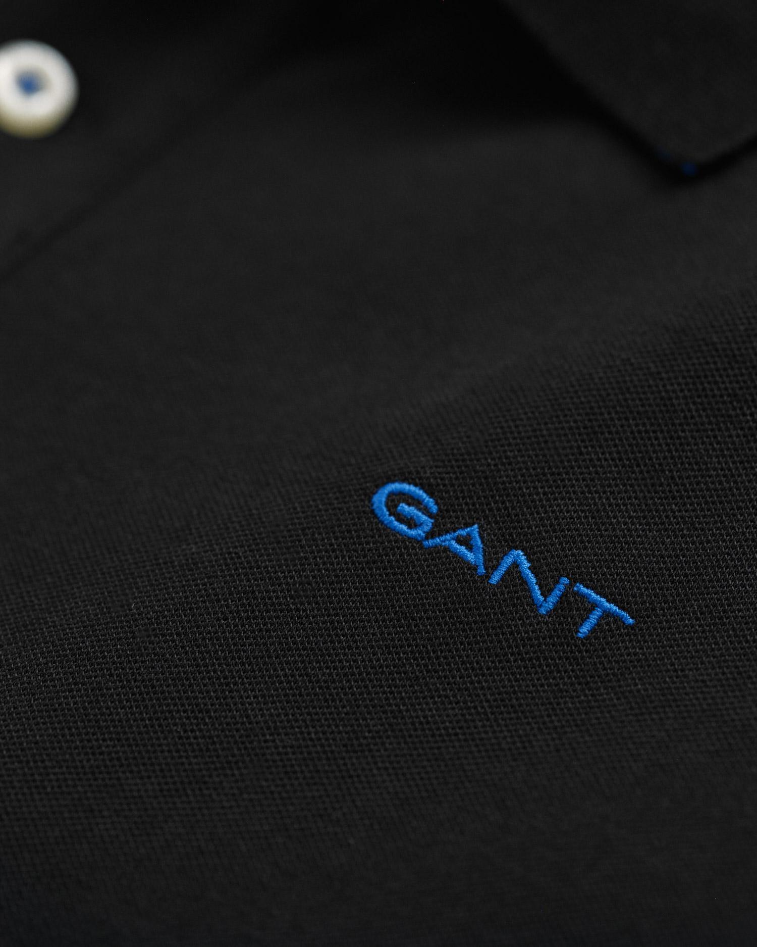 Gant Erkek Siyah Regular Fit Polo