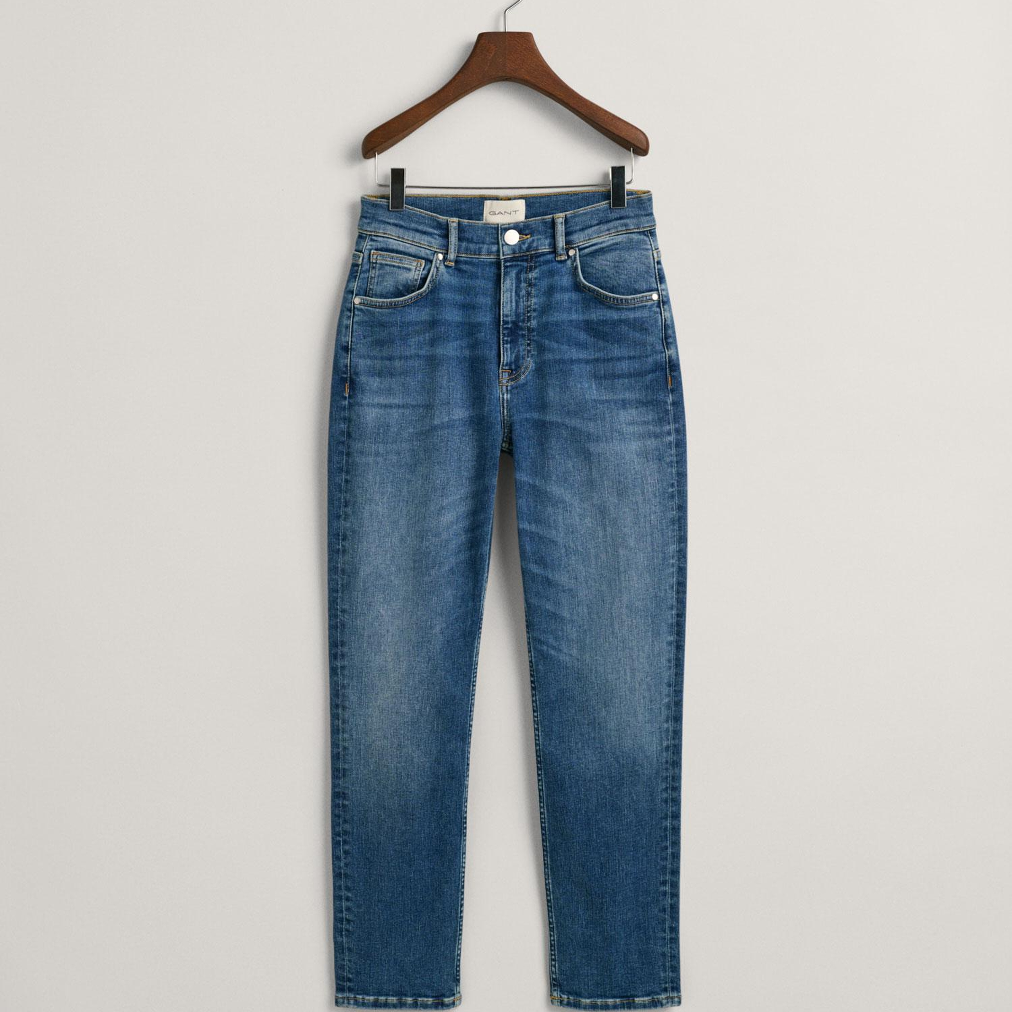 GANT Kadın Mavi Slim Fit Jean Pantolon