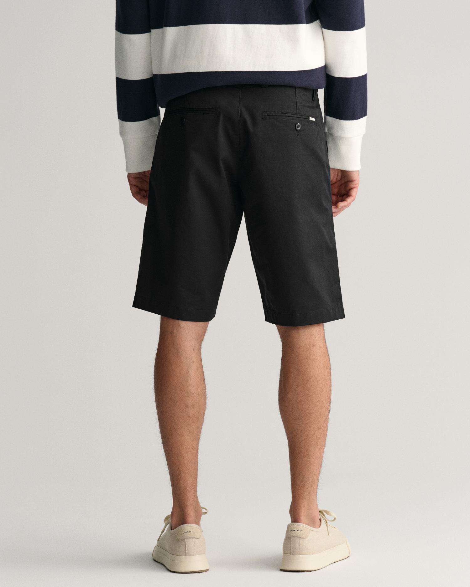 Gant Erkek Siyah Relaxed Fit Chino Şort